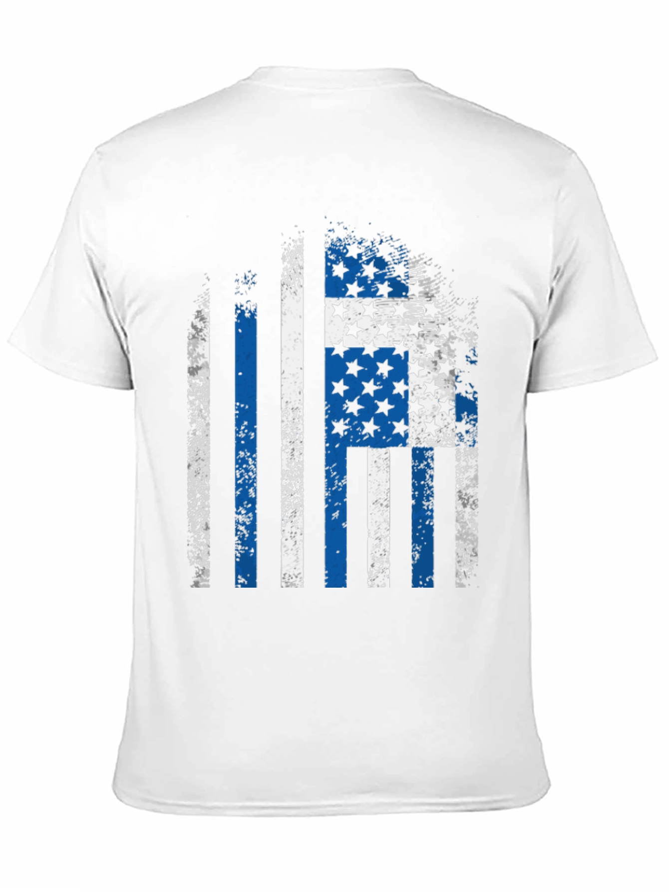 Distressed Blue Line Flag T-Shirt