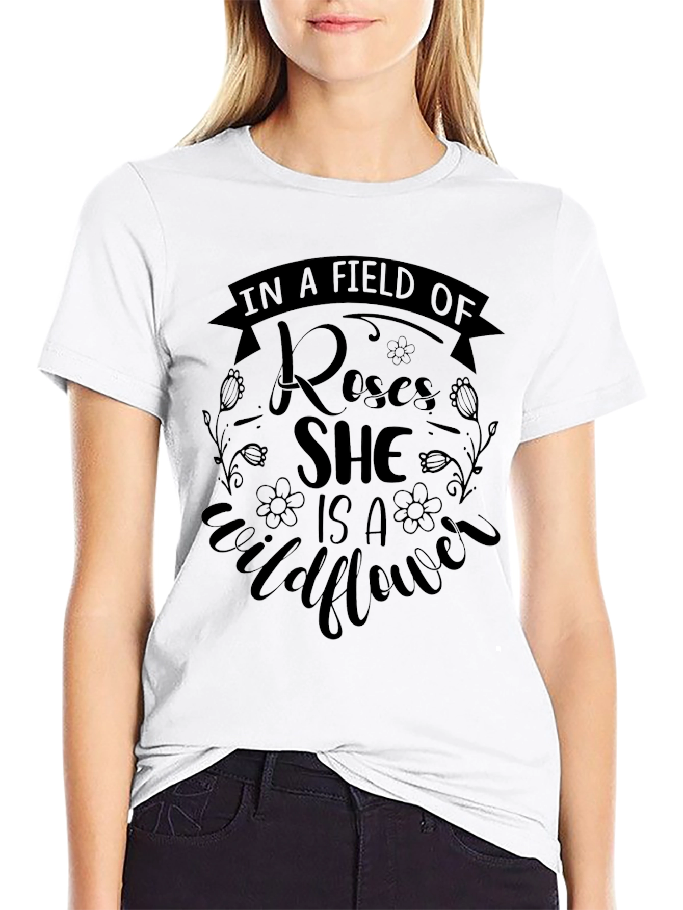 She is a Wildflower Graphic T-Shirt