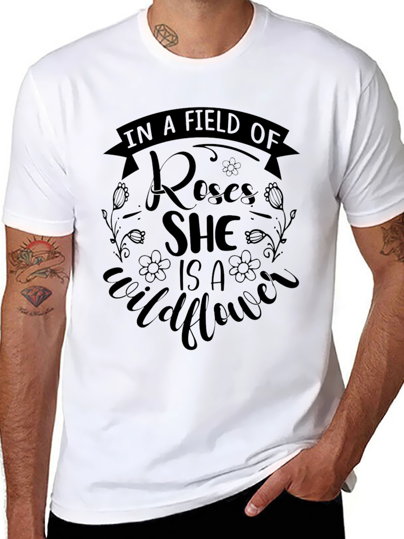 She is a Wildflower Graphic T-Shirt