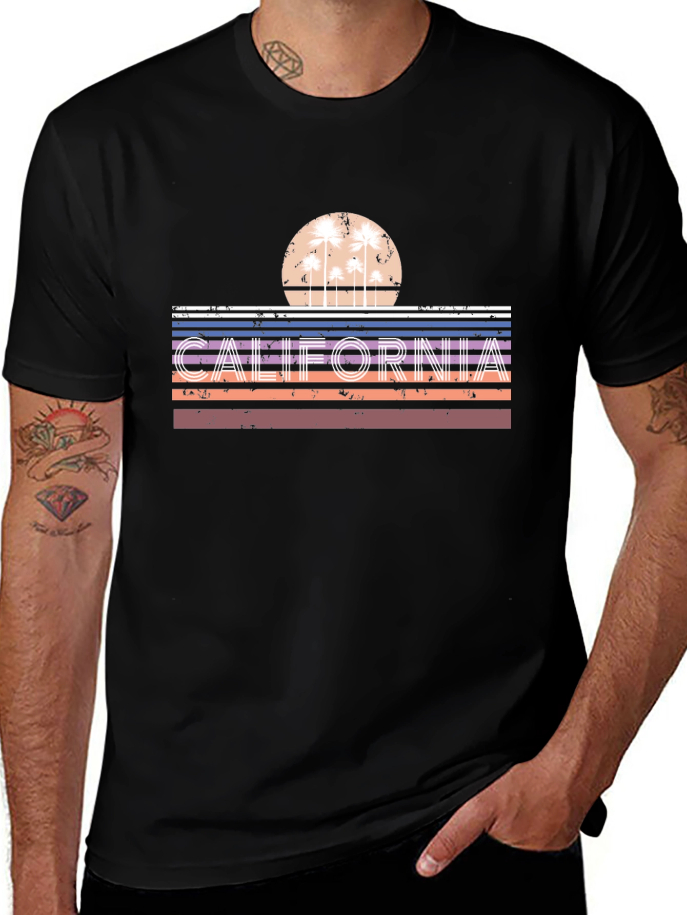 Retro California Palm Tree Graphic Tee