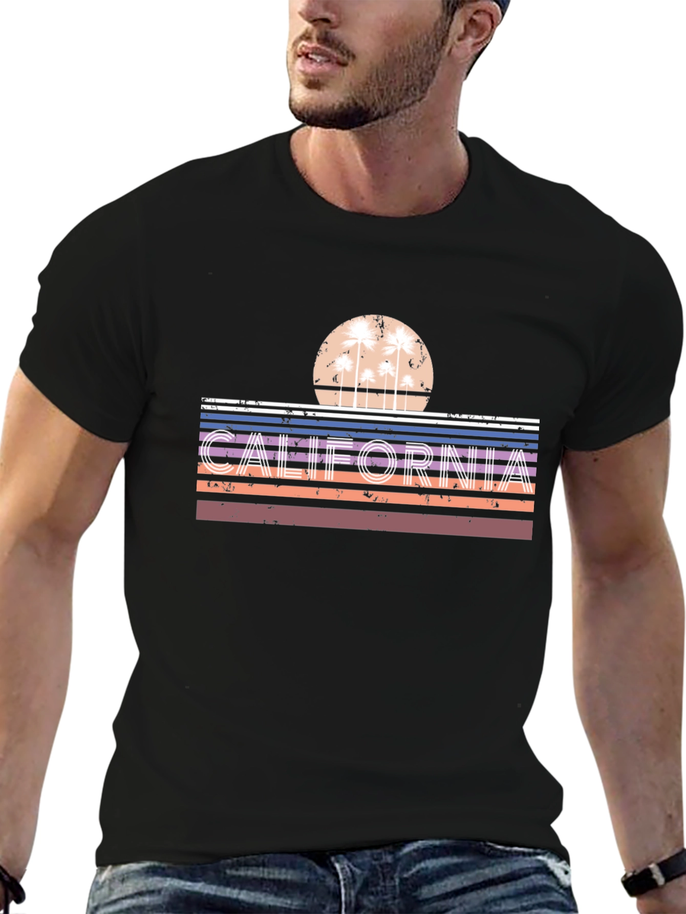 Retro California Palm Tree Graphic Tee