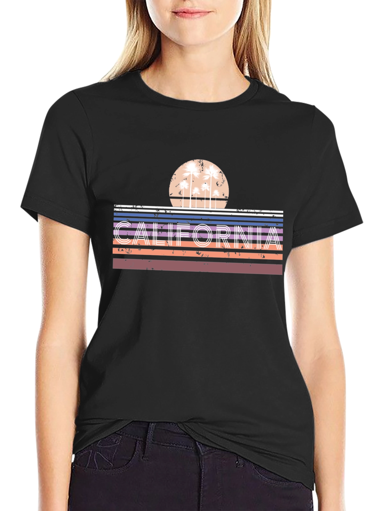 Retro California Palm Tree Graphic Tee
