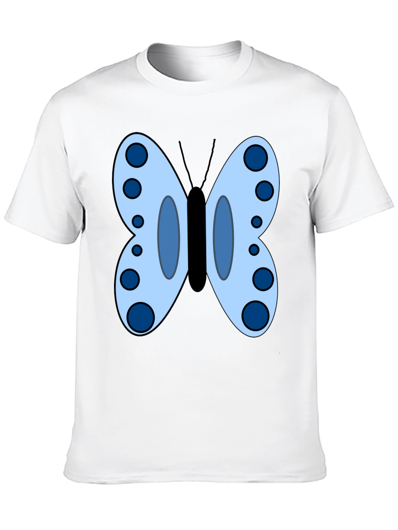 Butterfly Graphic Tee - Black Cotton Blend T-Shirt