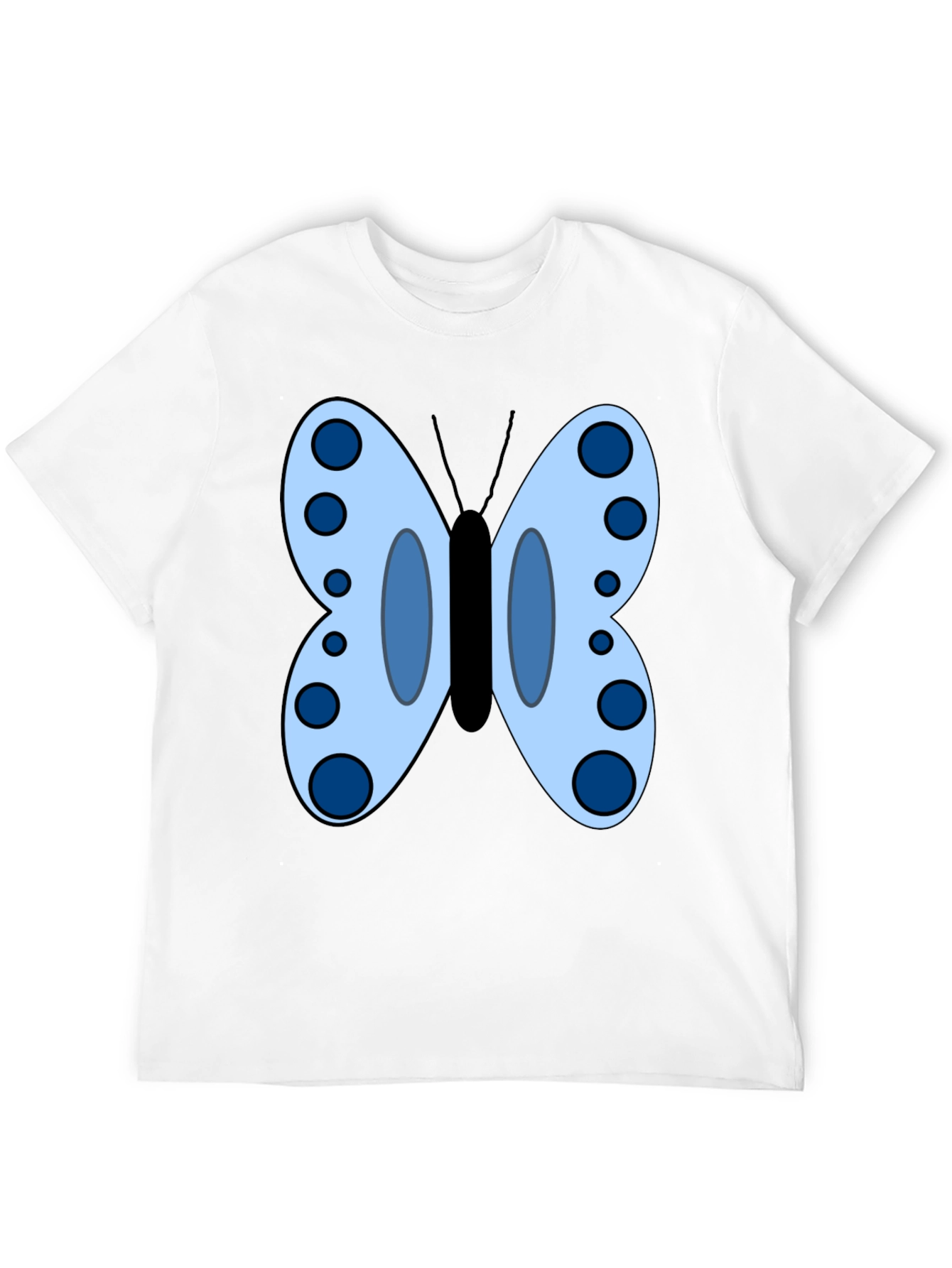 Butterfly Graphic Tee - Black Cotton Blend T-Shirt