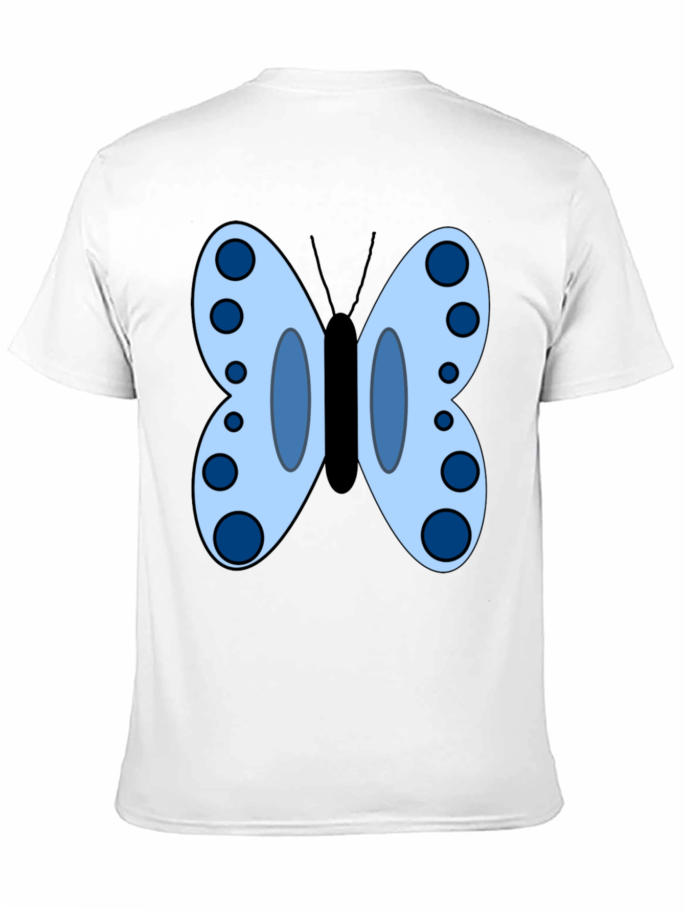 Butterfly Graphic Tee - Black Cotton Blend T-Shirt