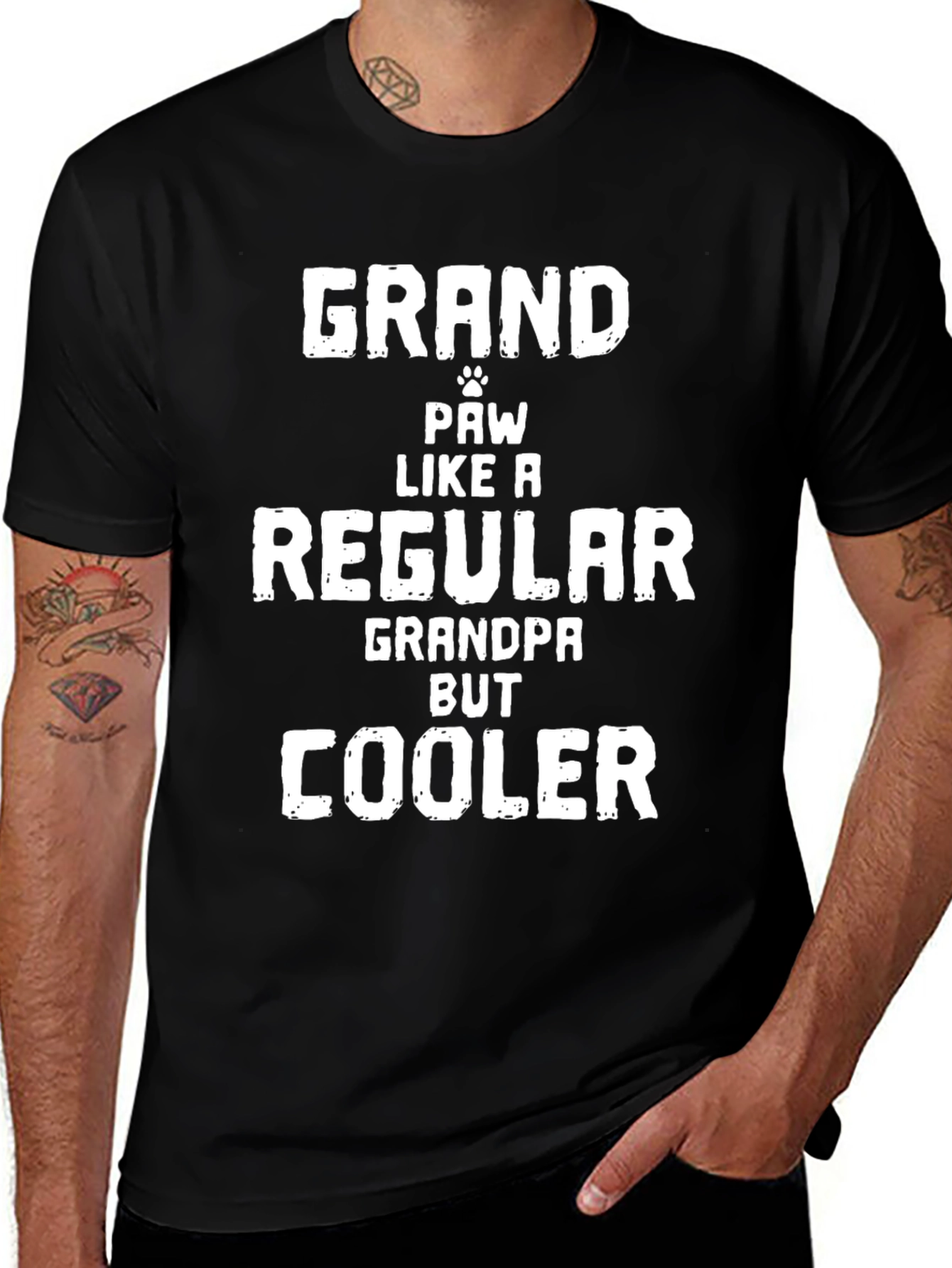 Grand Paw Like a Regular Grandpa But Cooler T-Shirt
