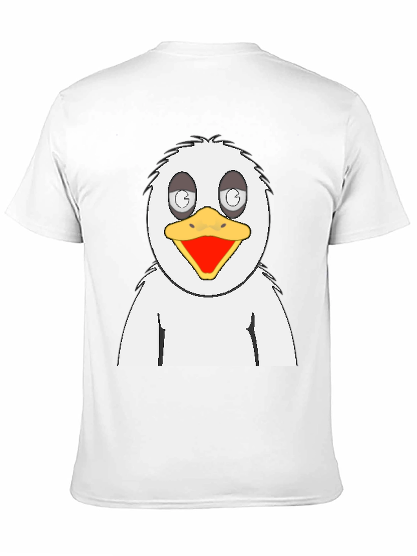 Cartoon Bird Graphic Black T-Shirt