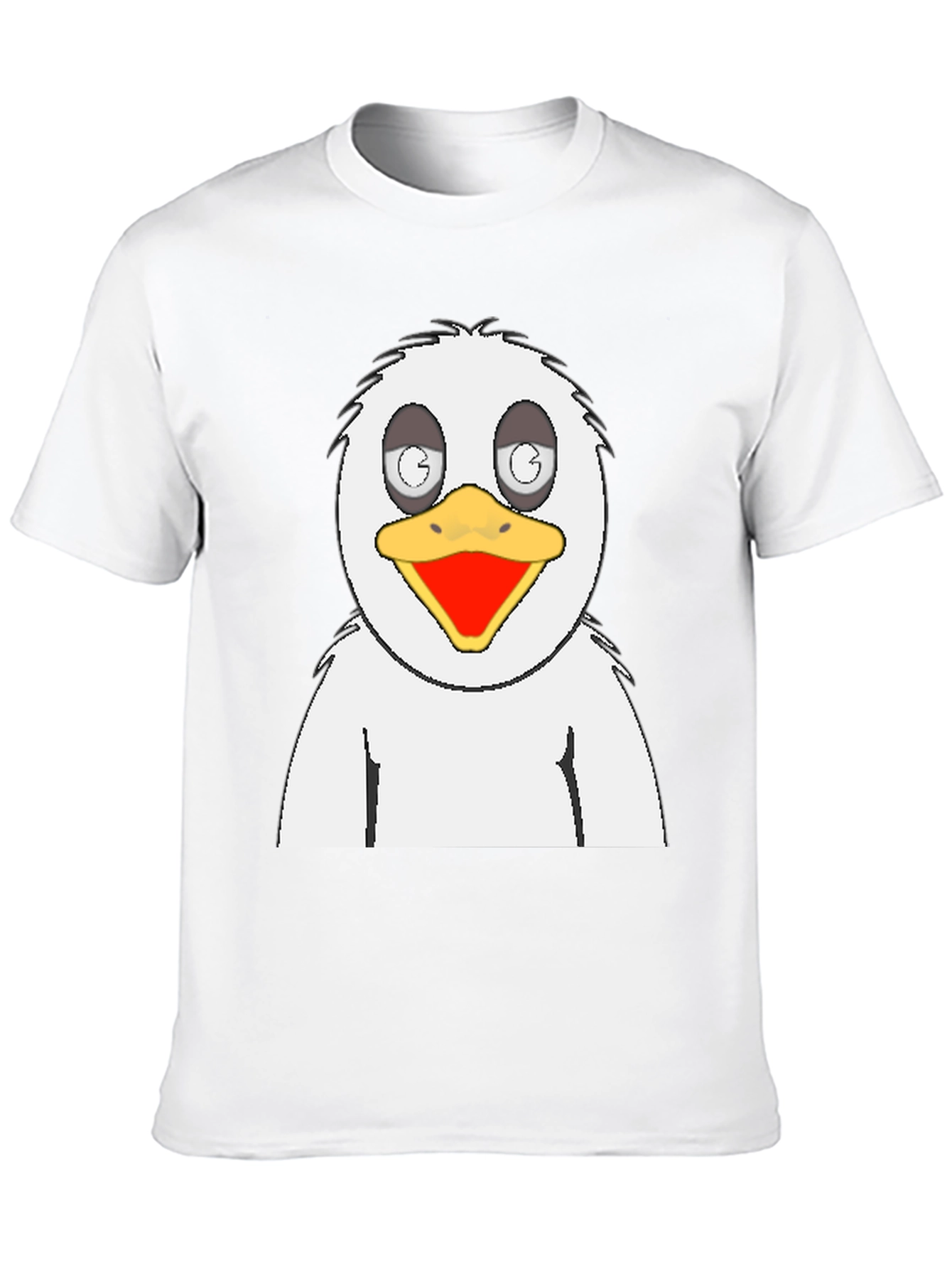 Cartoon Bird Graphic Black T-Shirt