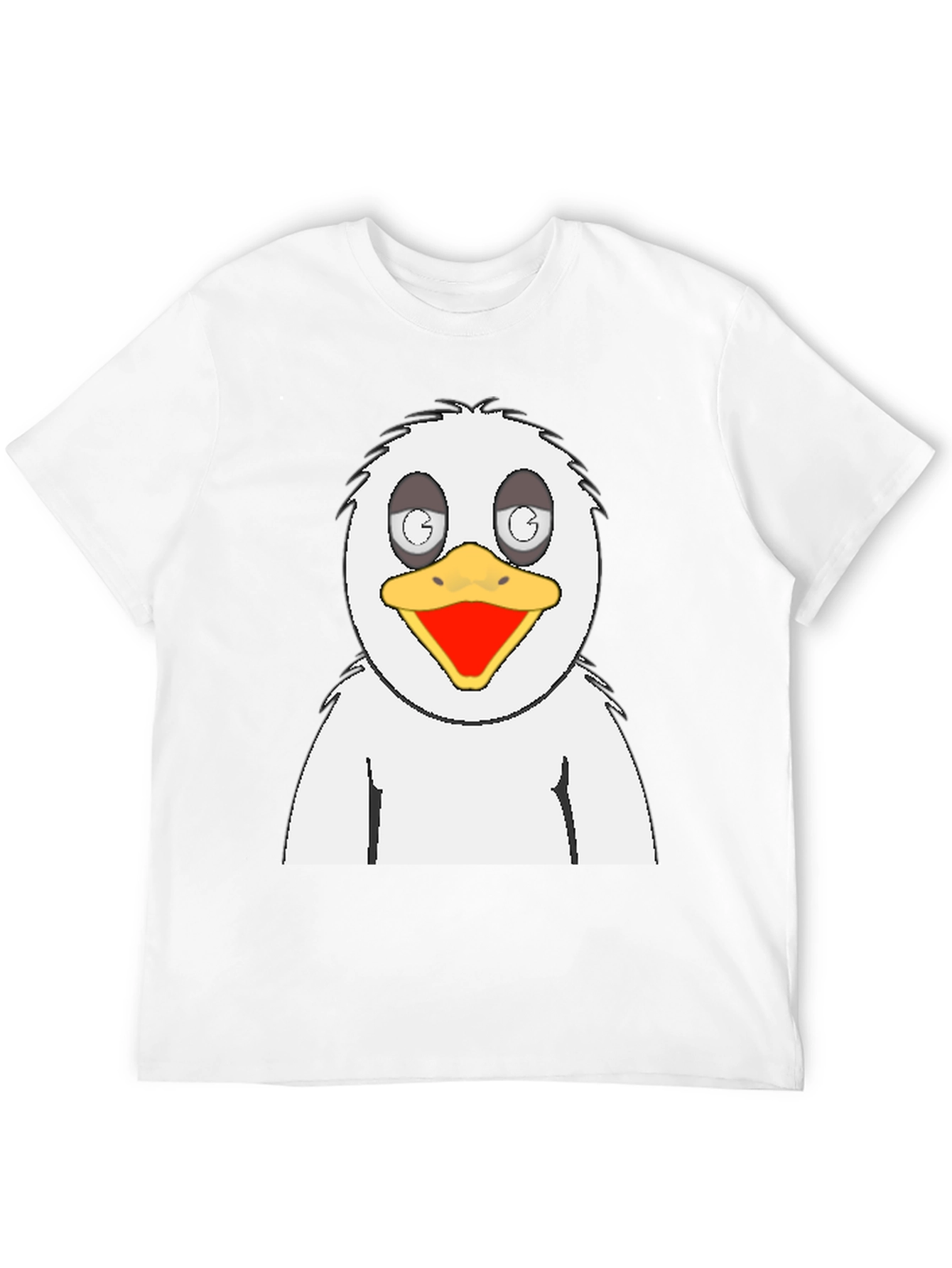 Cartoon Bird Graphic Black T-Shirt