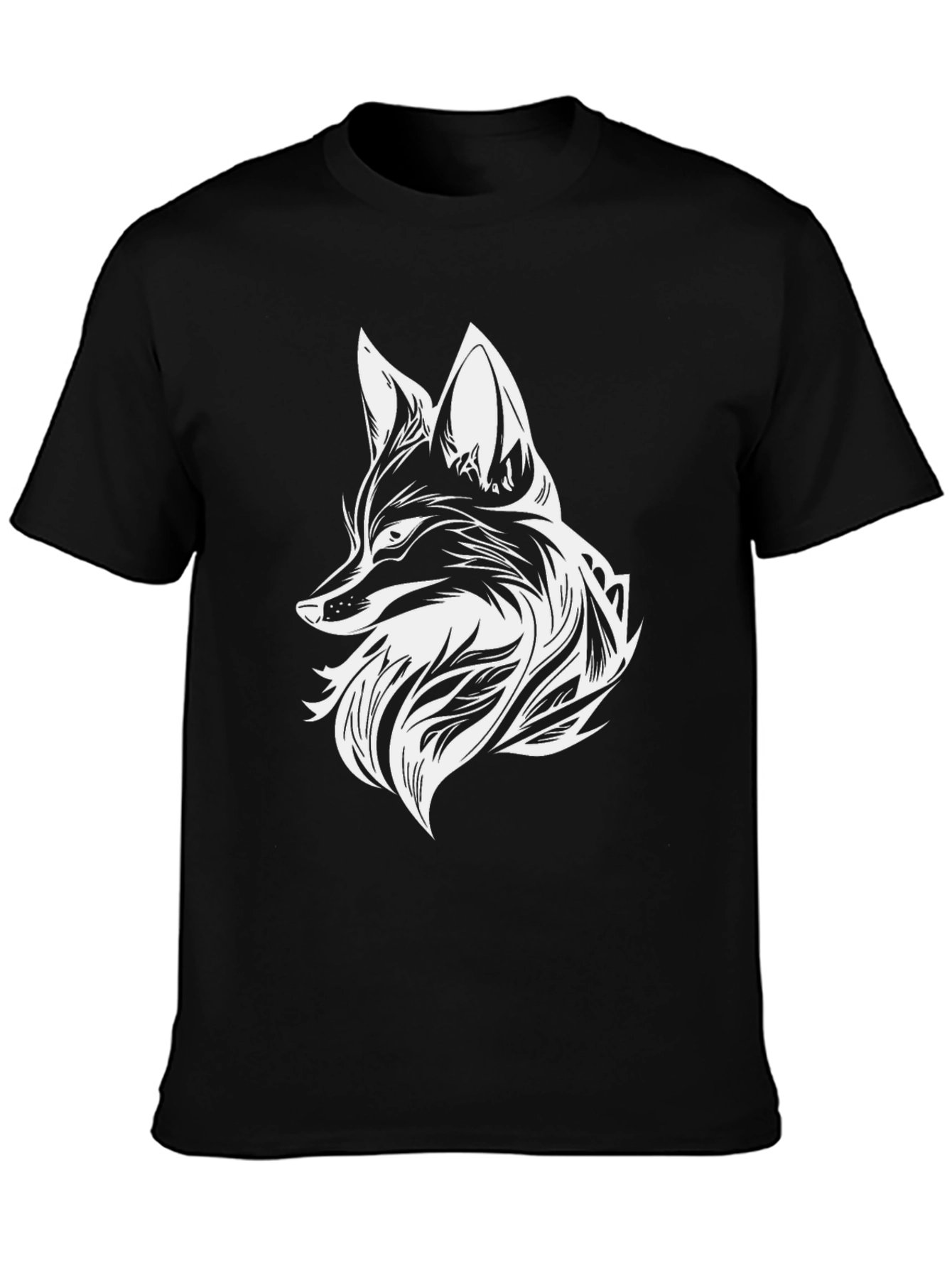 Fox Head Graphic Tee - Stylish Black T-Shirt