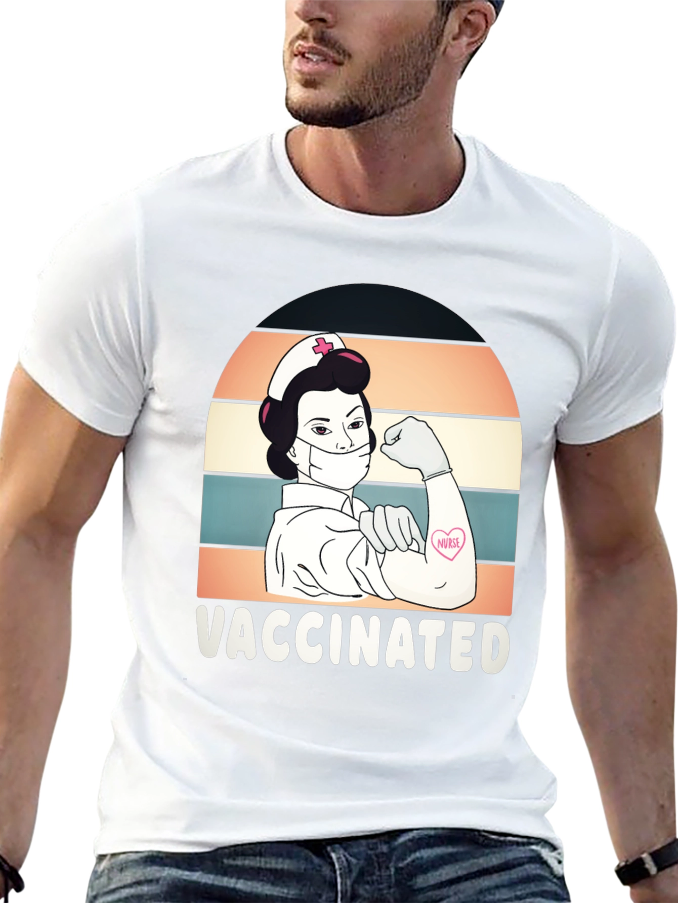 Vaccinated Nurse Graphic T-Shirt
