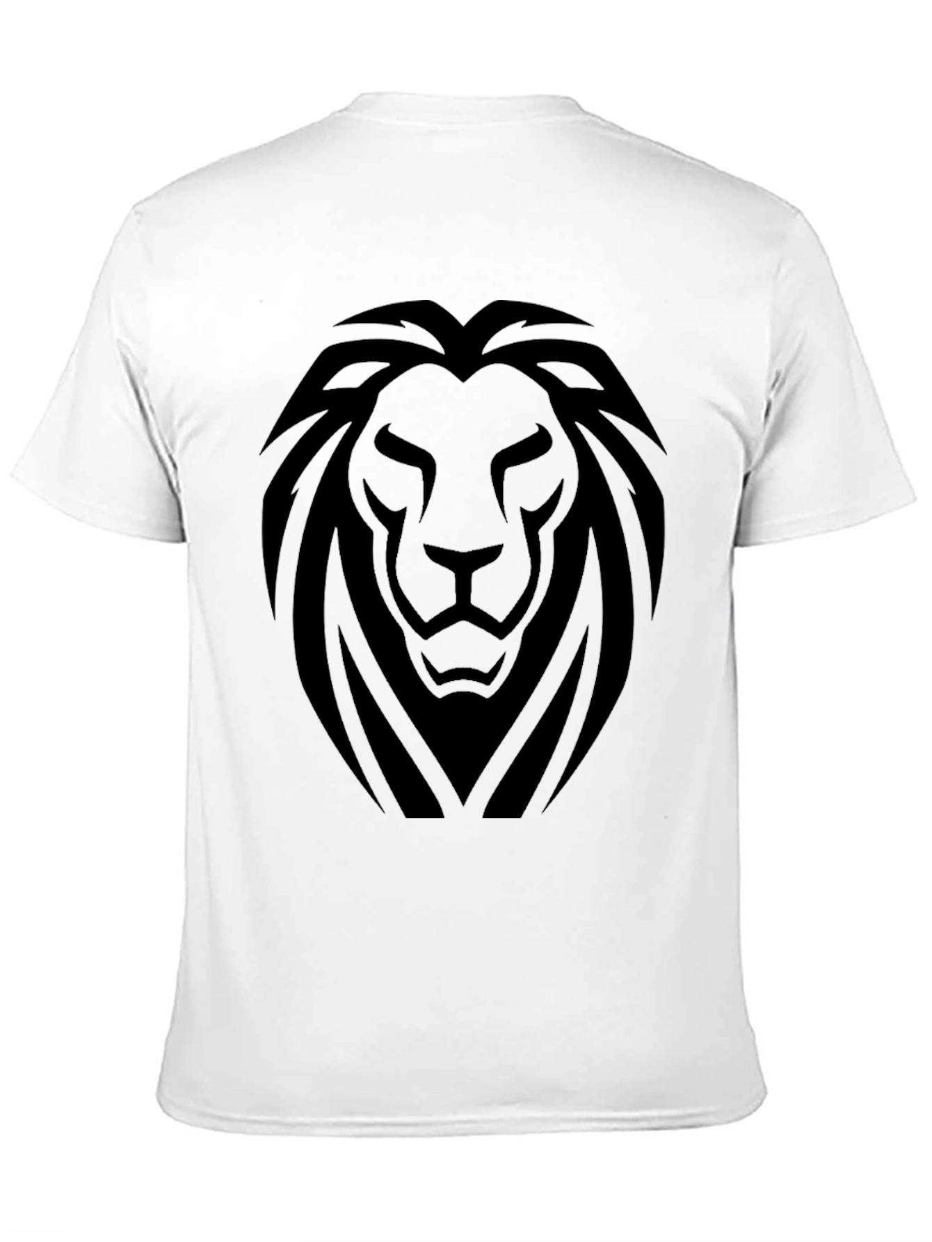 Bold Lion Graphic Print Black T-Shirt