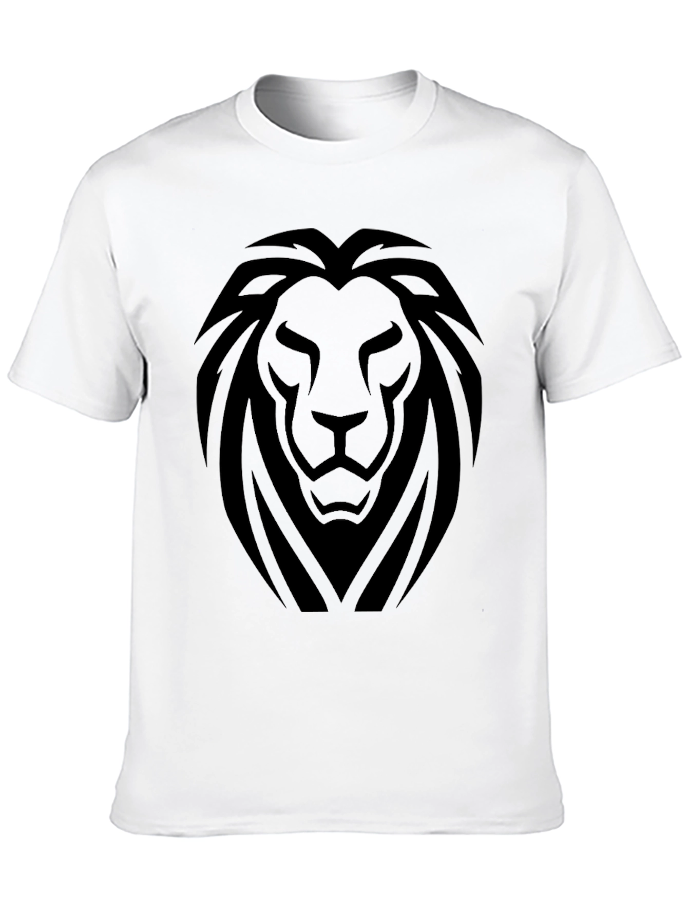 Bold Lion Graphic Print Black T-Shirt