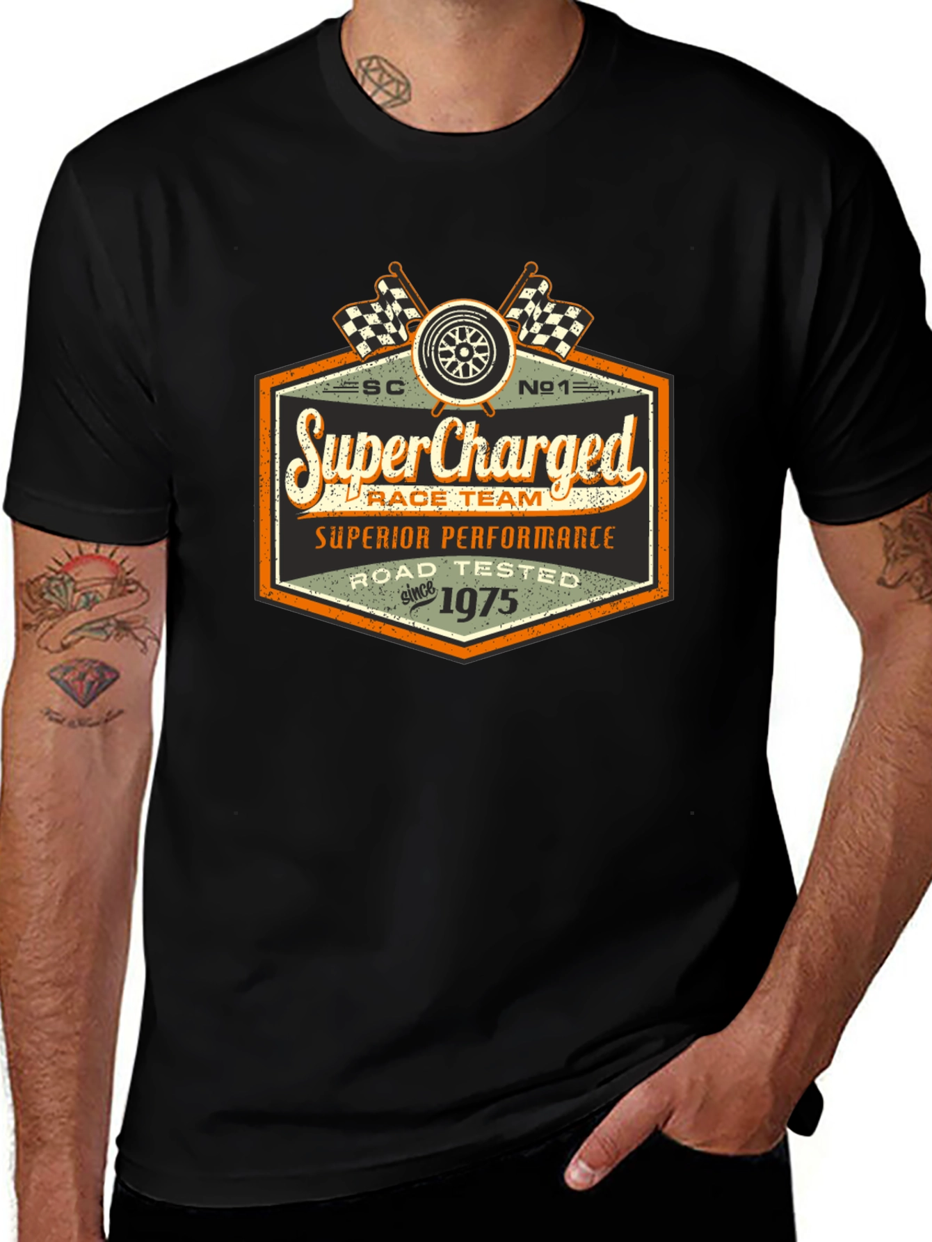 SuperCharged Race Team T-Shirt - Road Tested Since 1975