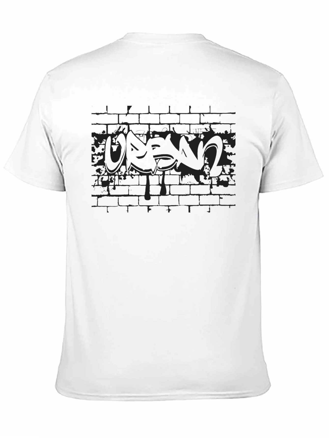 Urban Graffiti Graphic Black T-Shirt