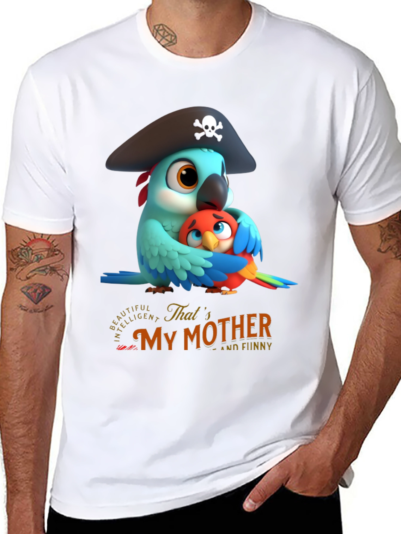 Cute Parrot Mothers Day T-Shirt
