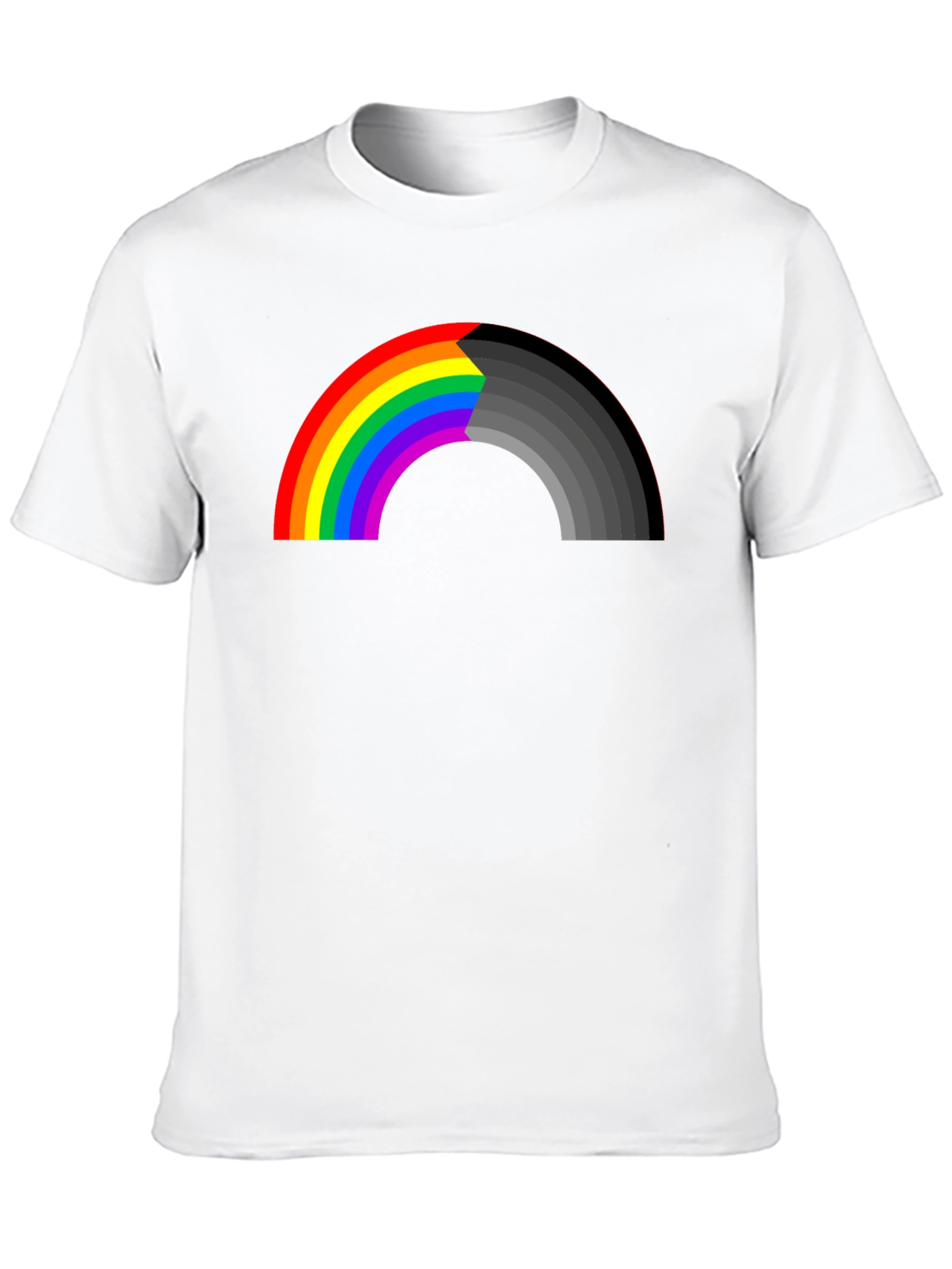 Rainbow to Gray Mens Graphic T-Shirt