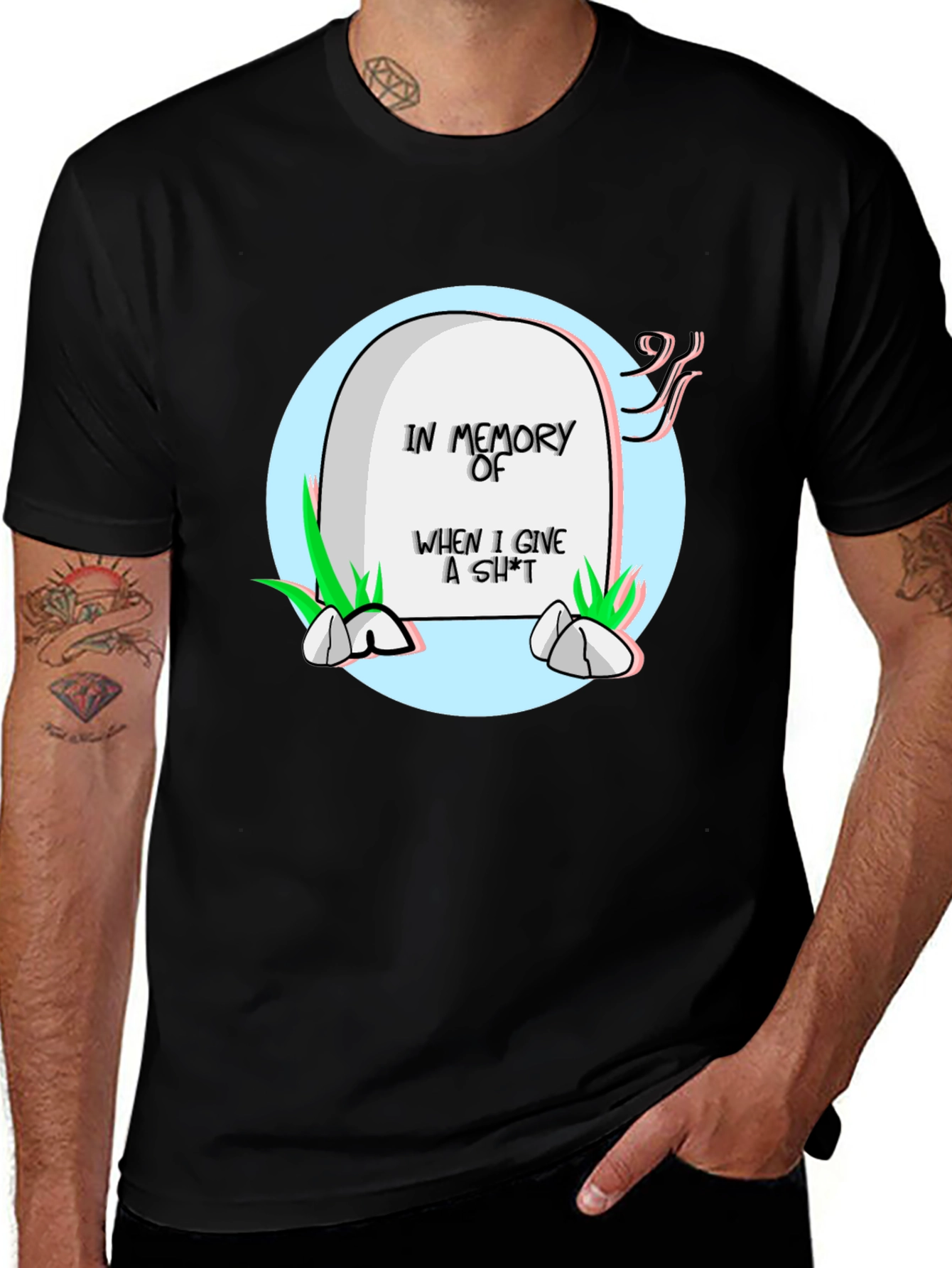 Funny Tombstone T-Shirt - In Memory Of