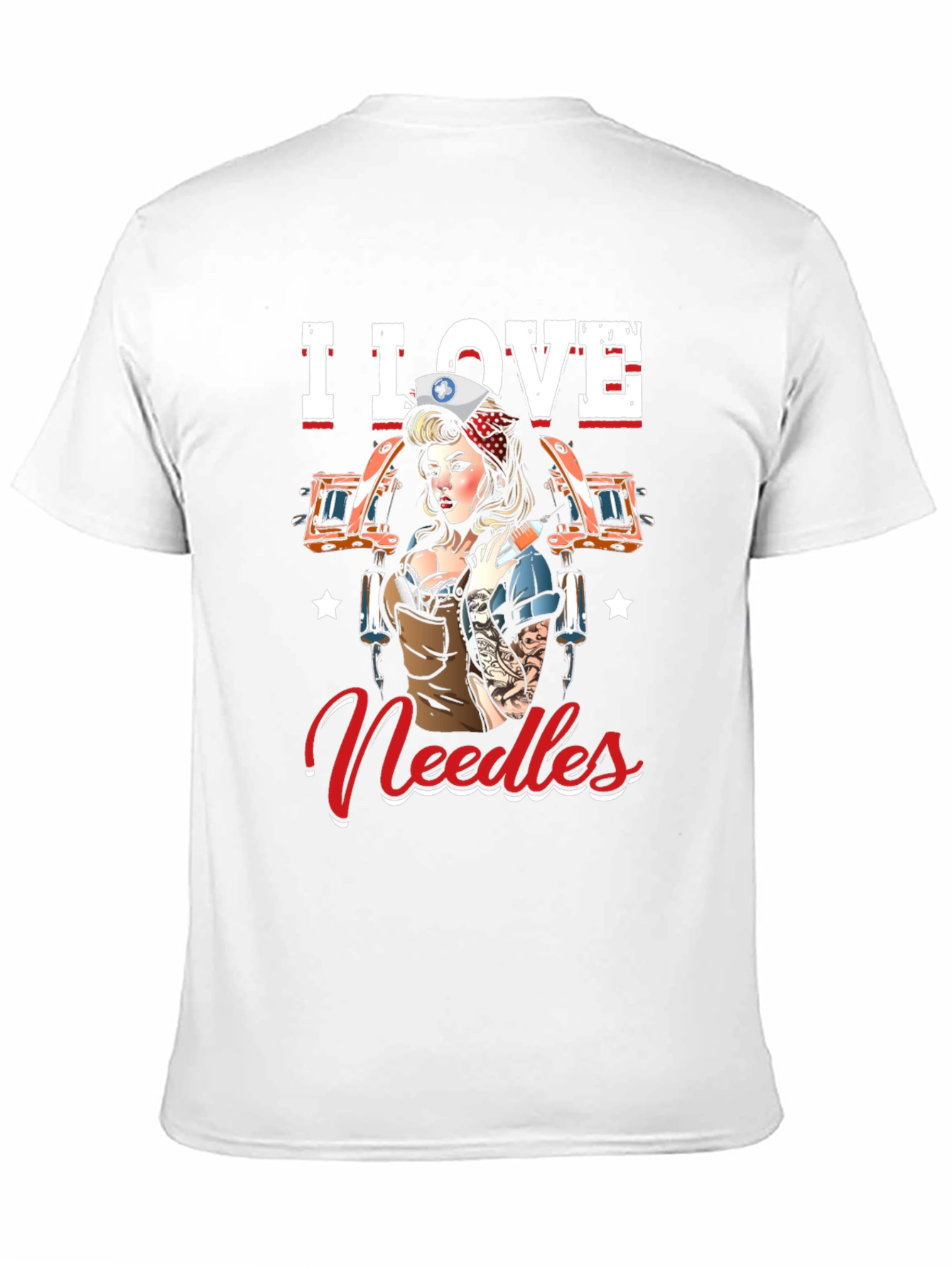 I Love Needles Black T-Shirt Tattoo Artist Nurse