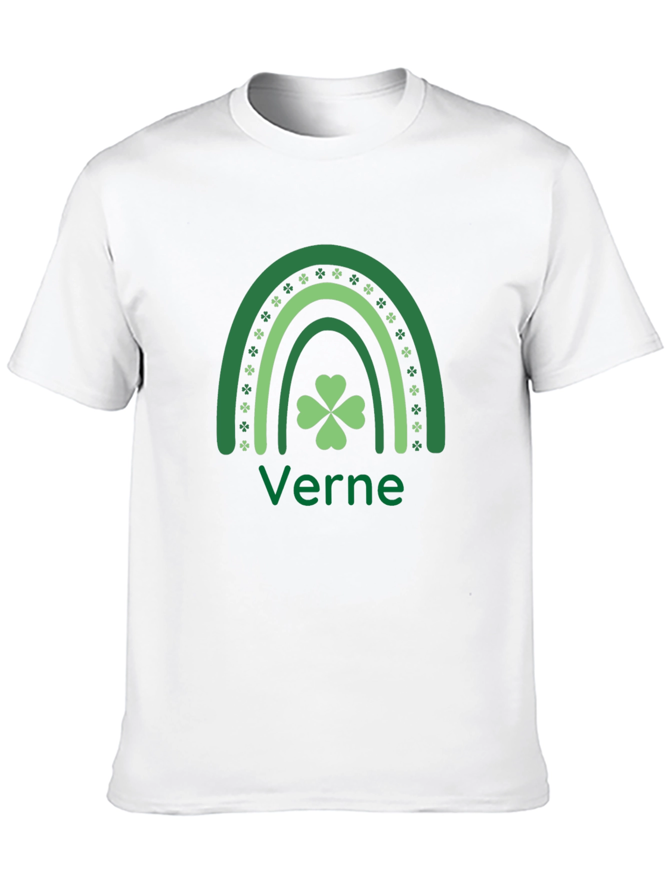 St. Patricks Day Verne T-Shirt Clover Rainbow