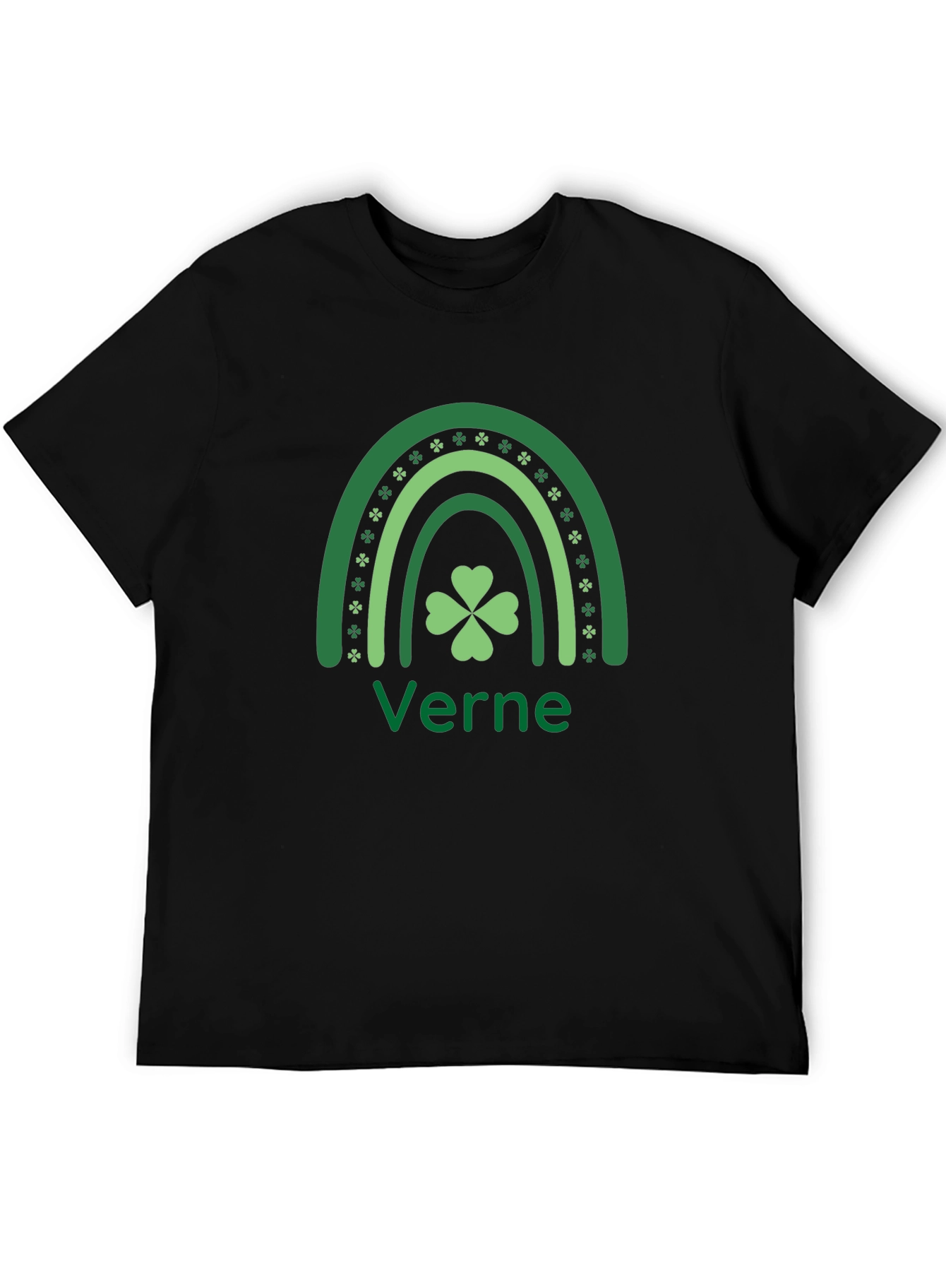 St. Patricks Day Verne T-Shirt Clover Rainbow