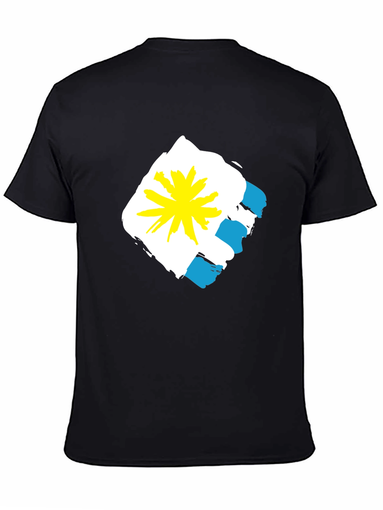 Abstract Graphic Tee - Black Casual Shirt