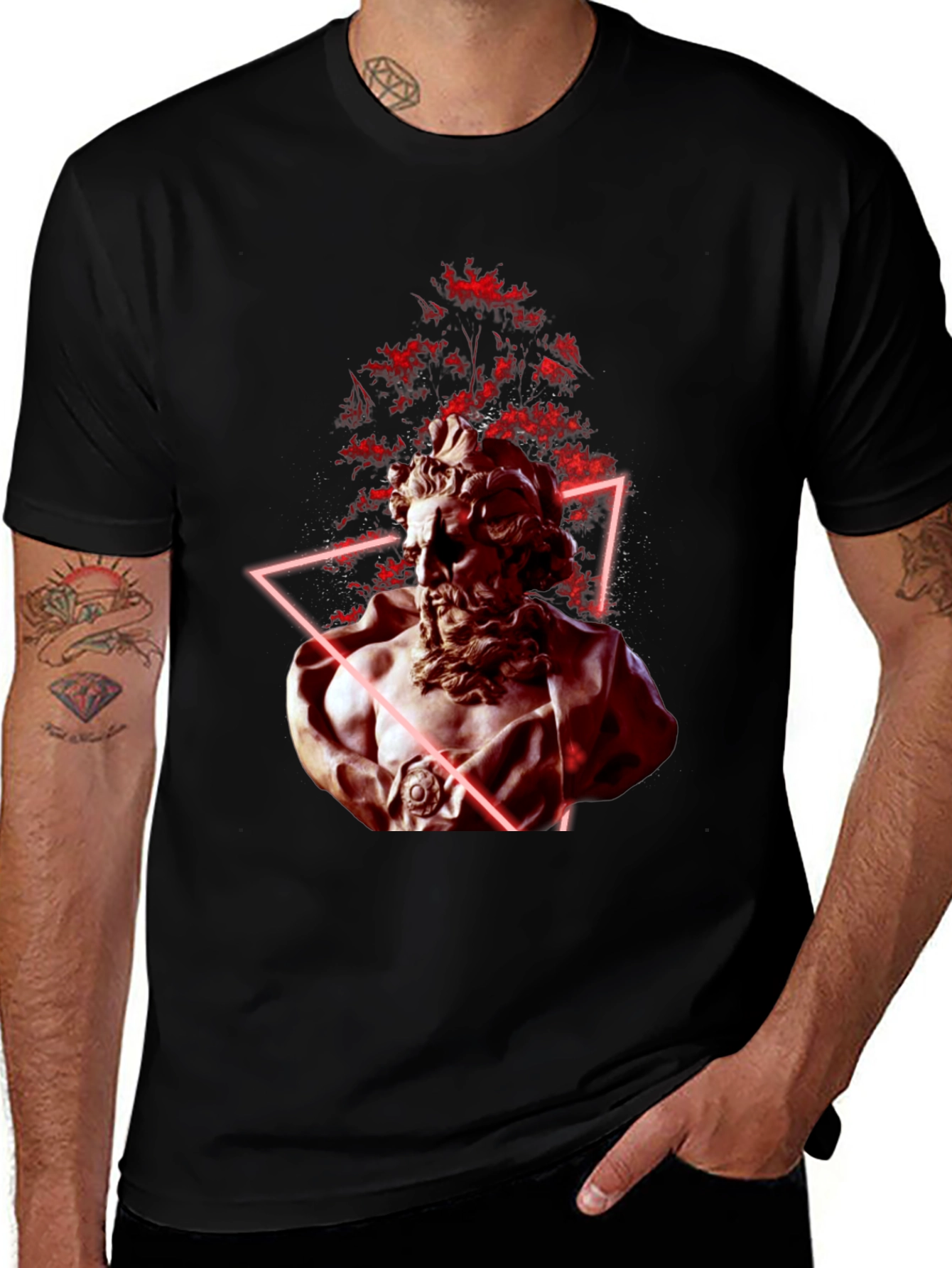 Statue Graphic Tee - Mens Black T-Shirt