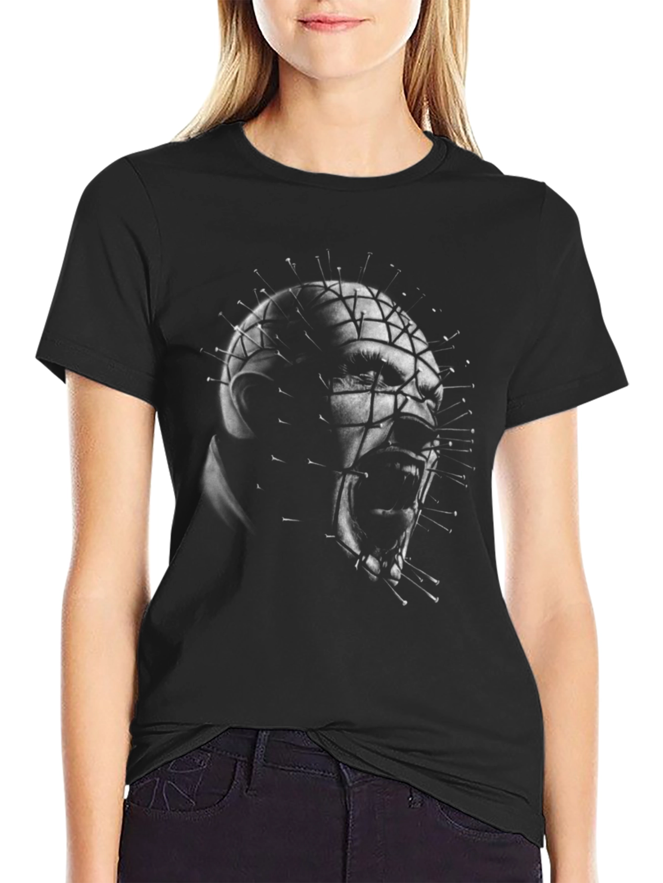 Horror Movie T-Shirt - Pinhead Graphic Print