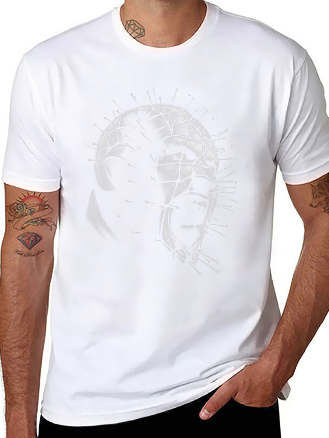 Horror Movie T-Shirt - Pinhead Graphic Print