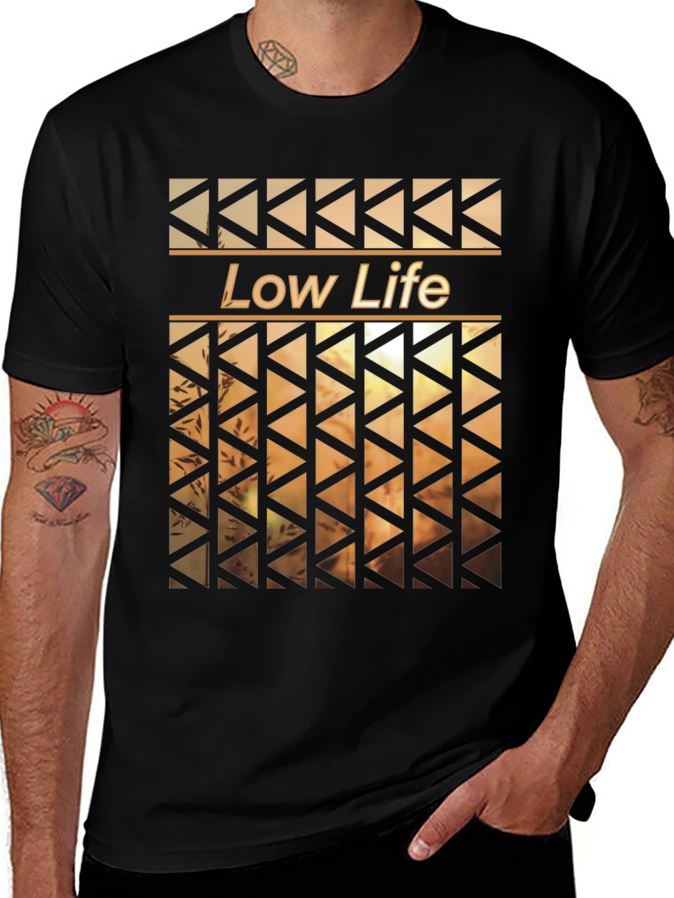 Low Life Graphic Print Mens T-Shirt