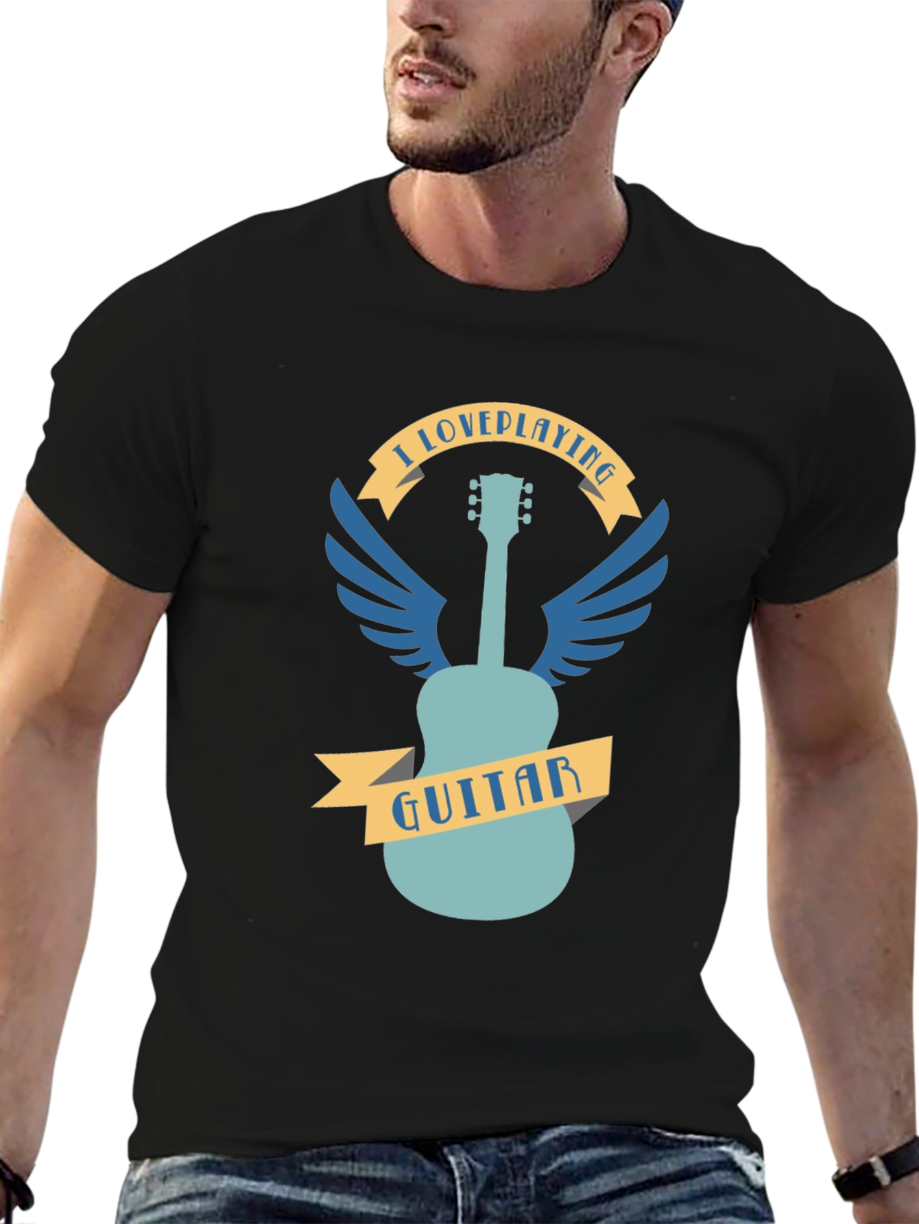I Love Playing Guitar Graphic Tee
