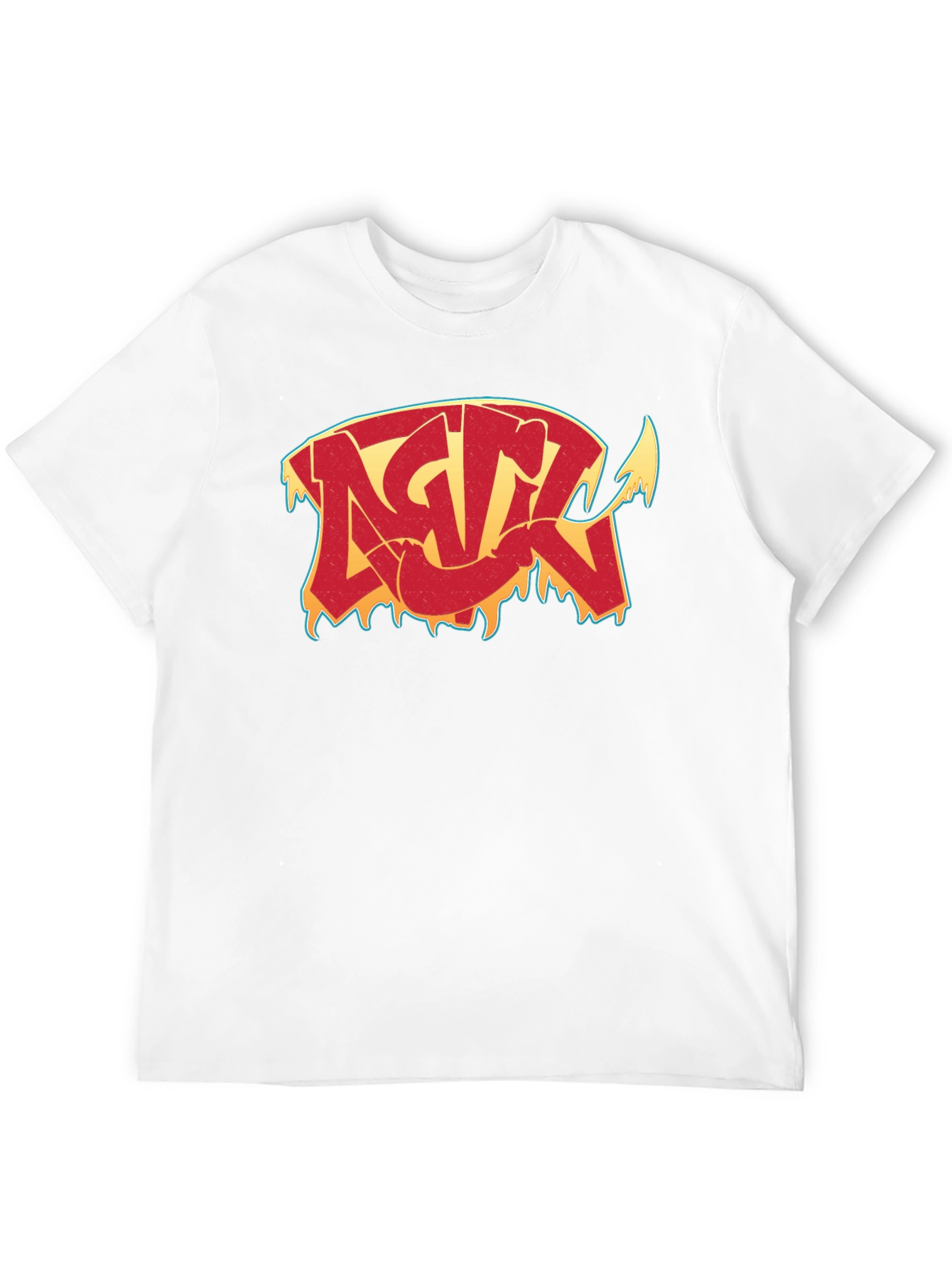 Edgy Graphic Tee: Red Drip Devil
