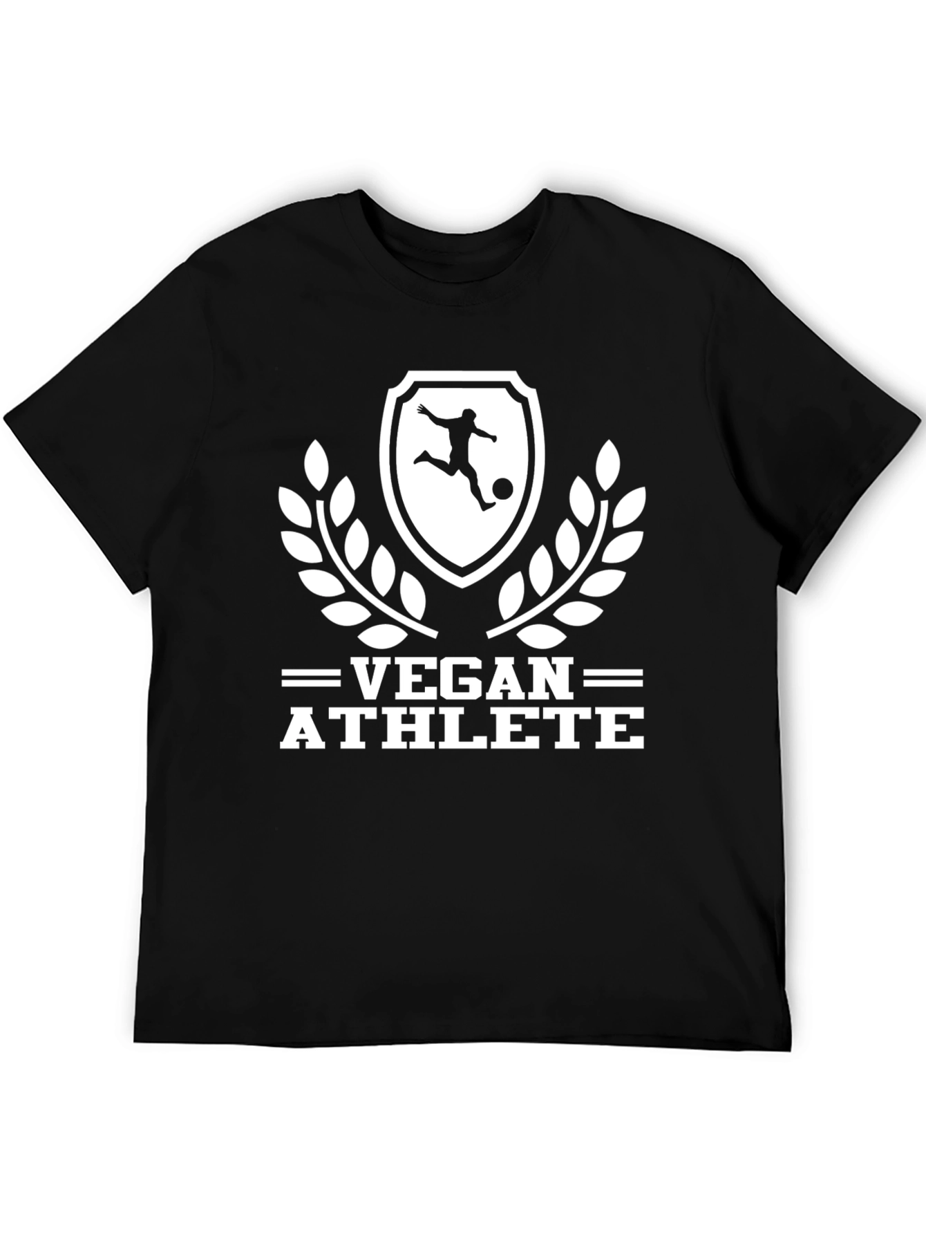 Vegan Athlete Graphic Tee - Black Cotton Shirt
