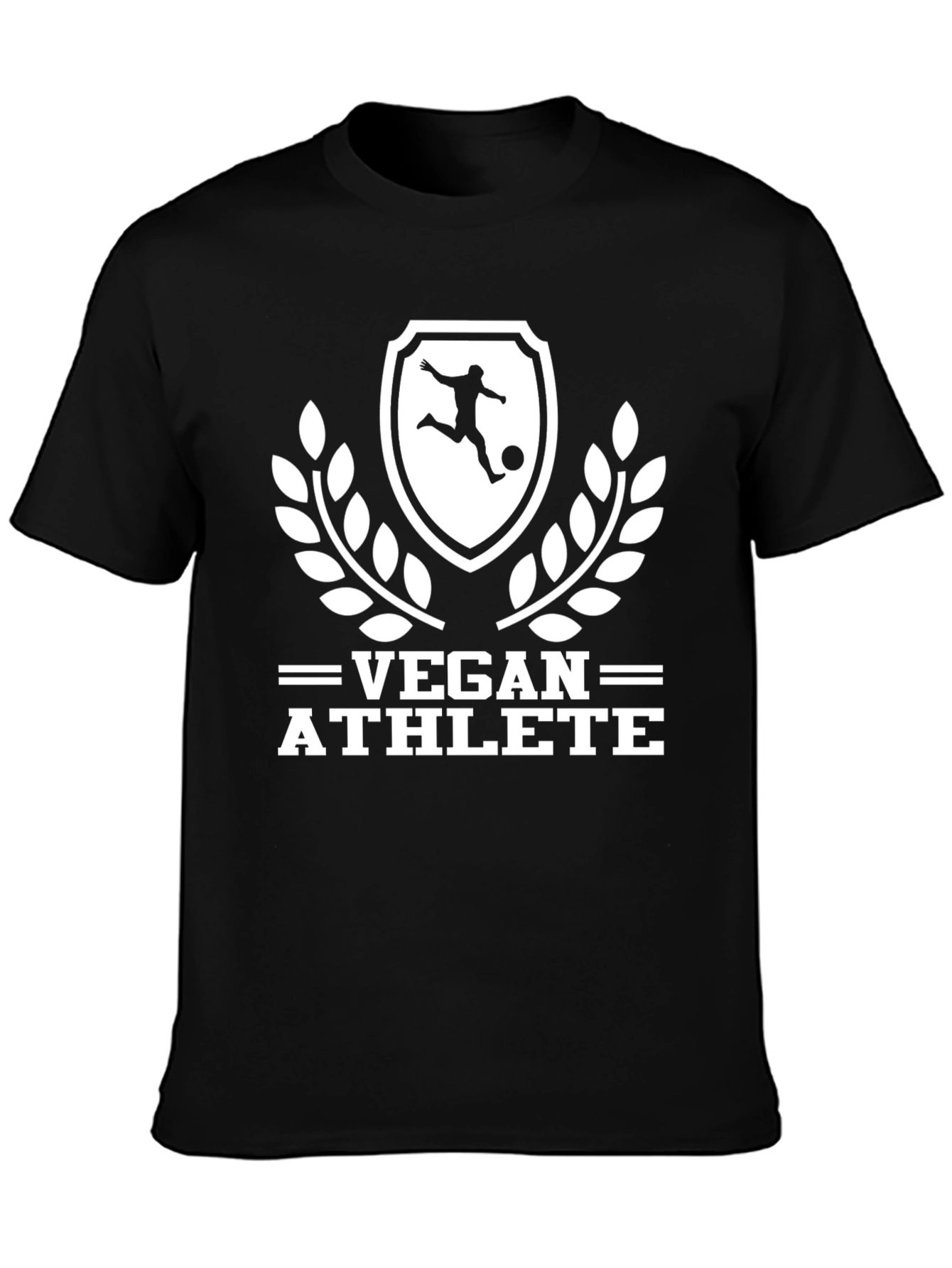 Vegan Athlete Graphic Tee - Black Cotton Shirt