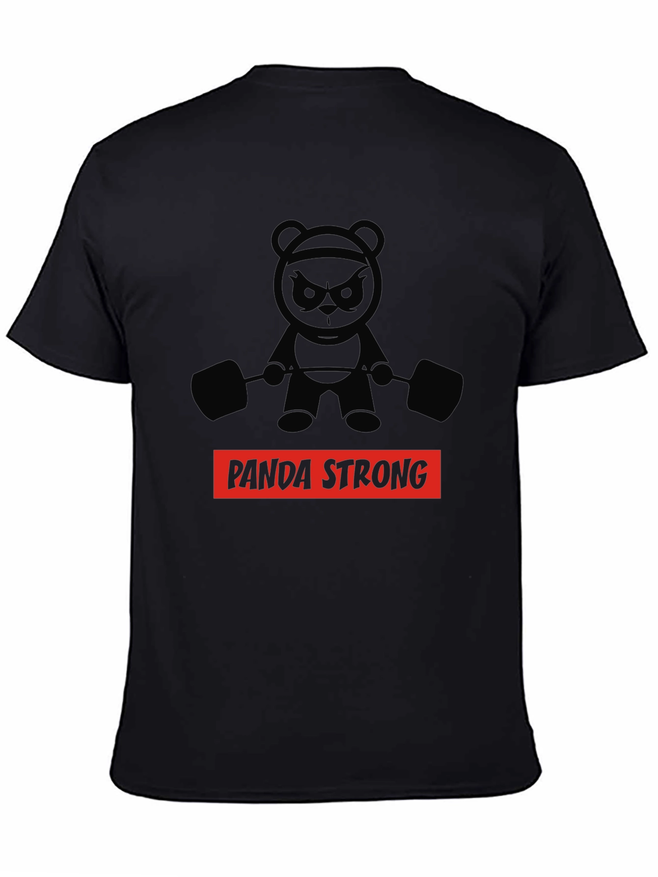 Panda Strong Black T-Shirt