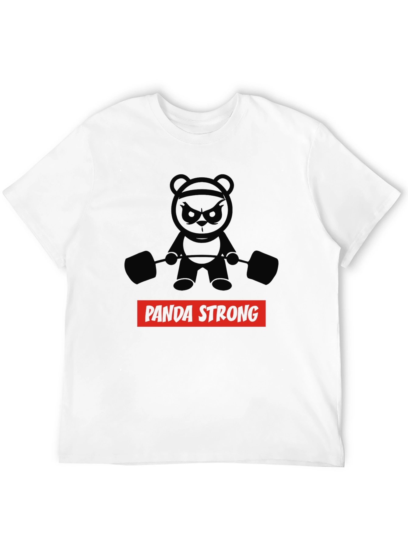 Panda Strong Black T-Shirt