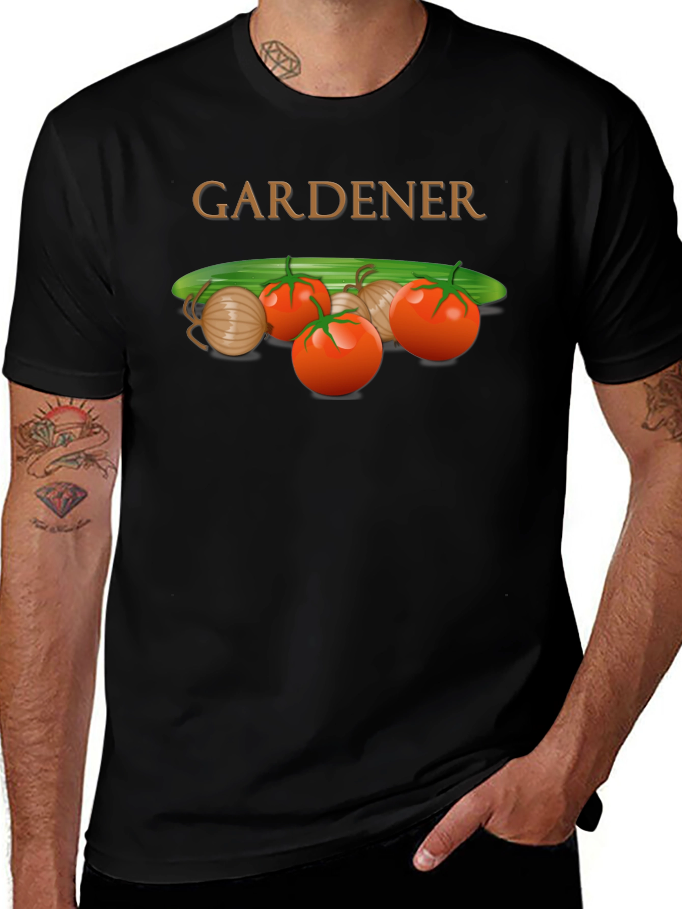 Gardener T-Shirt - Fresh Vegetable Design