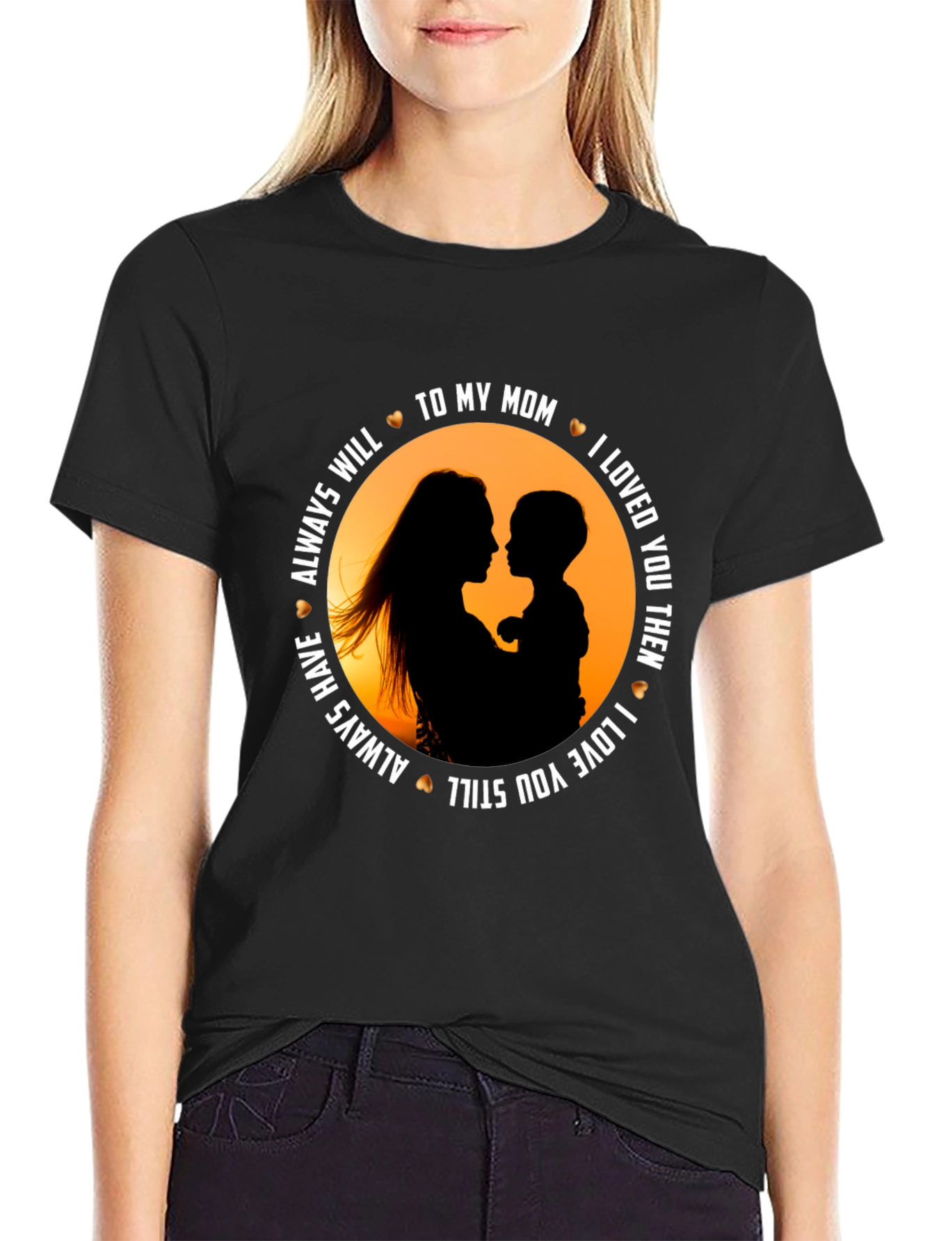 To My Mom Black Graphic Tee