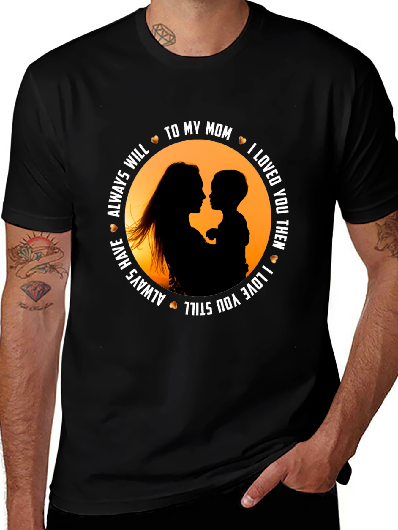 To My Mom Black Graphic Tee
