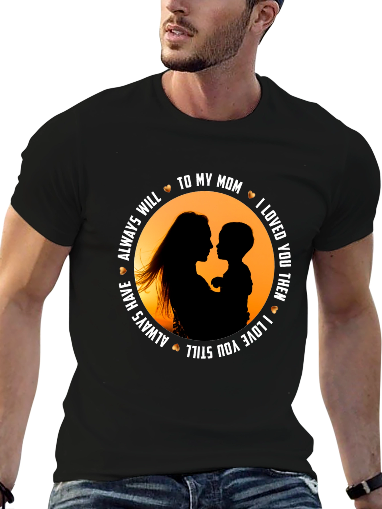 To My Mom Black Graphic Tee