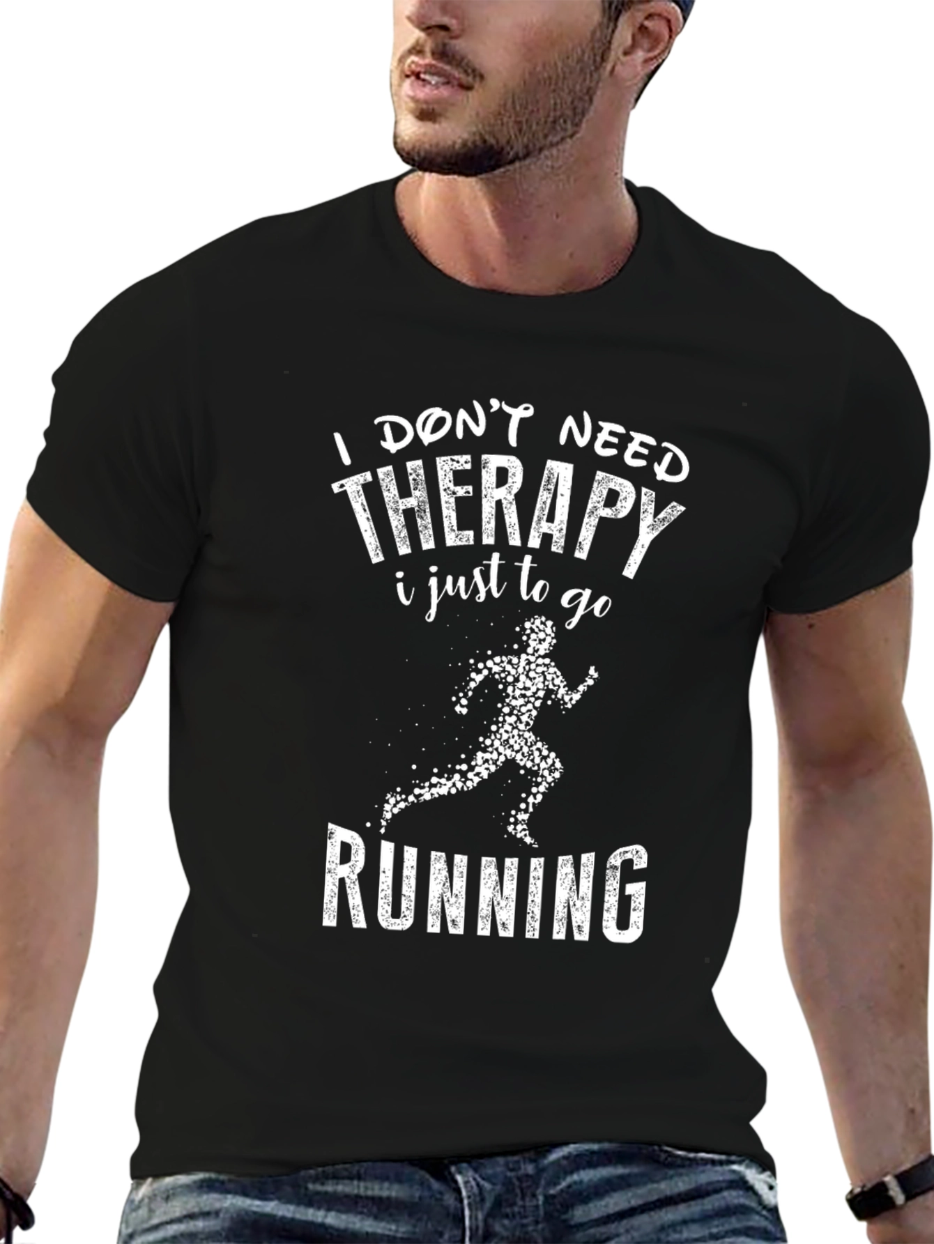 Running Therapy T-Shirt: Funny Workout Tee