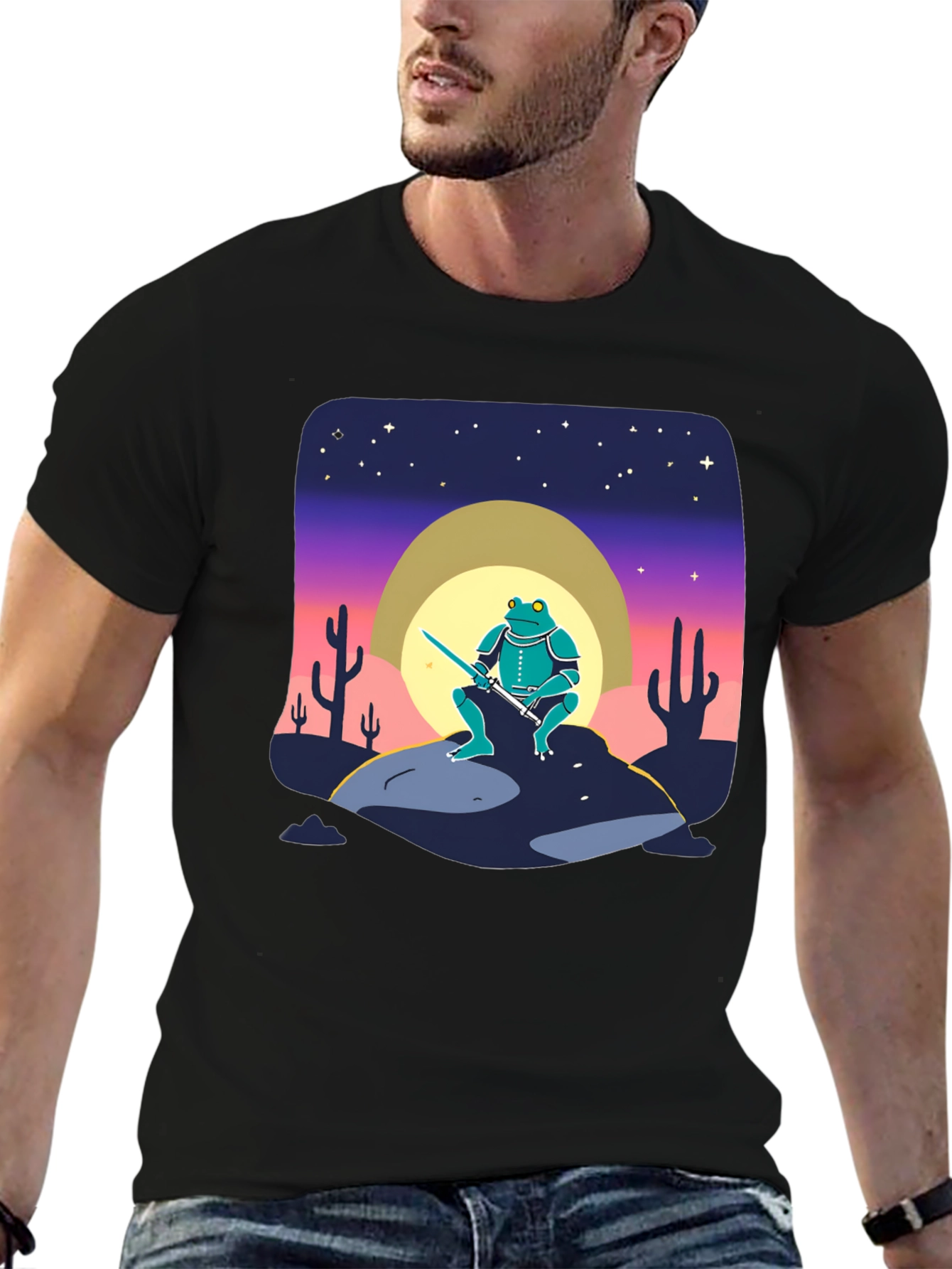 Frog Warrior T-Shirt: Desert Knight Design