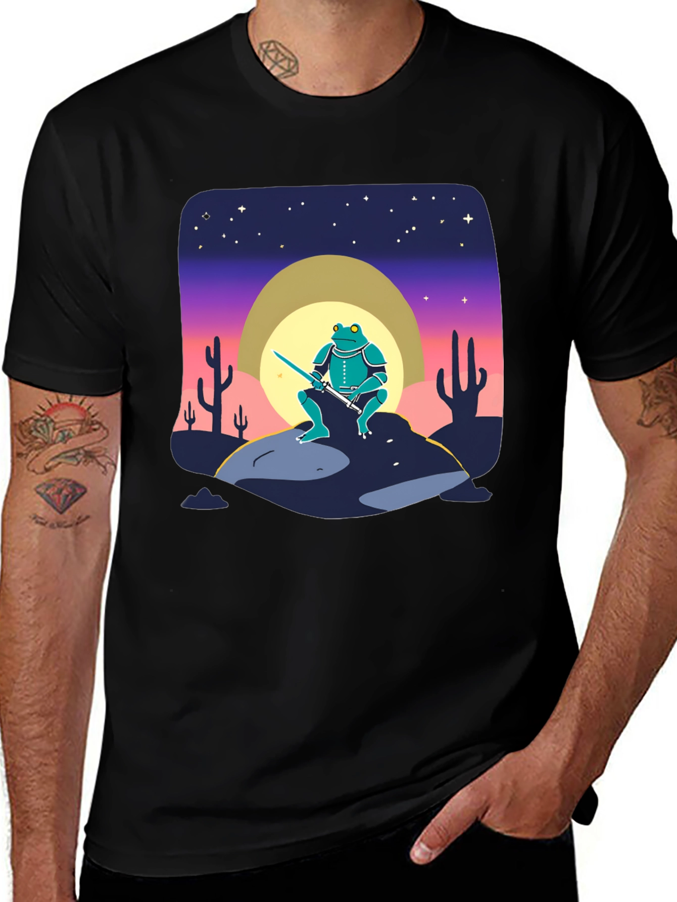 Frog Warrior T-Shirt: Desert Knight Design