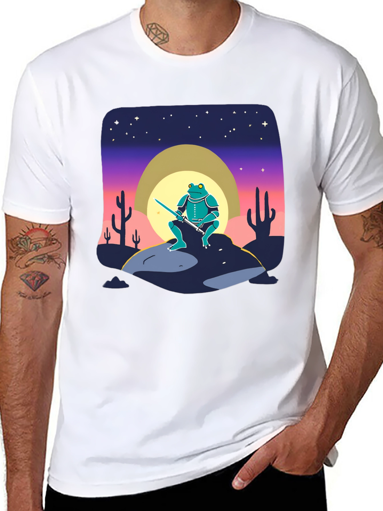 Frog Warrior T-Shirt: Desert Knight Design