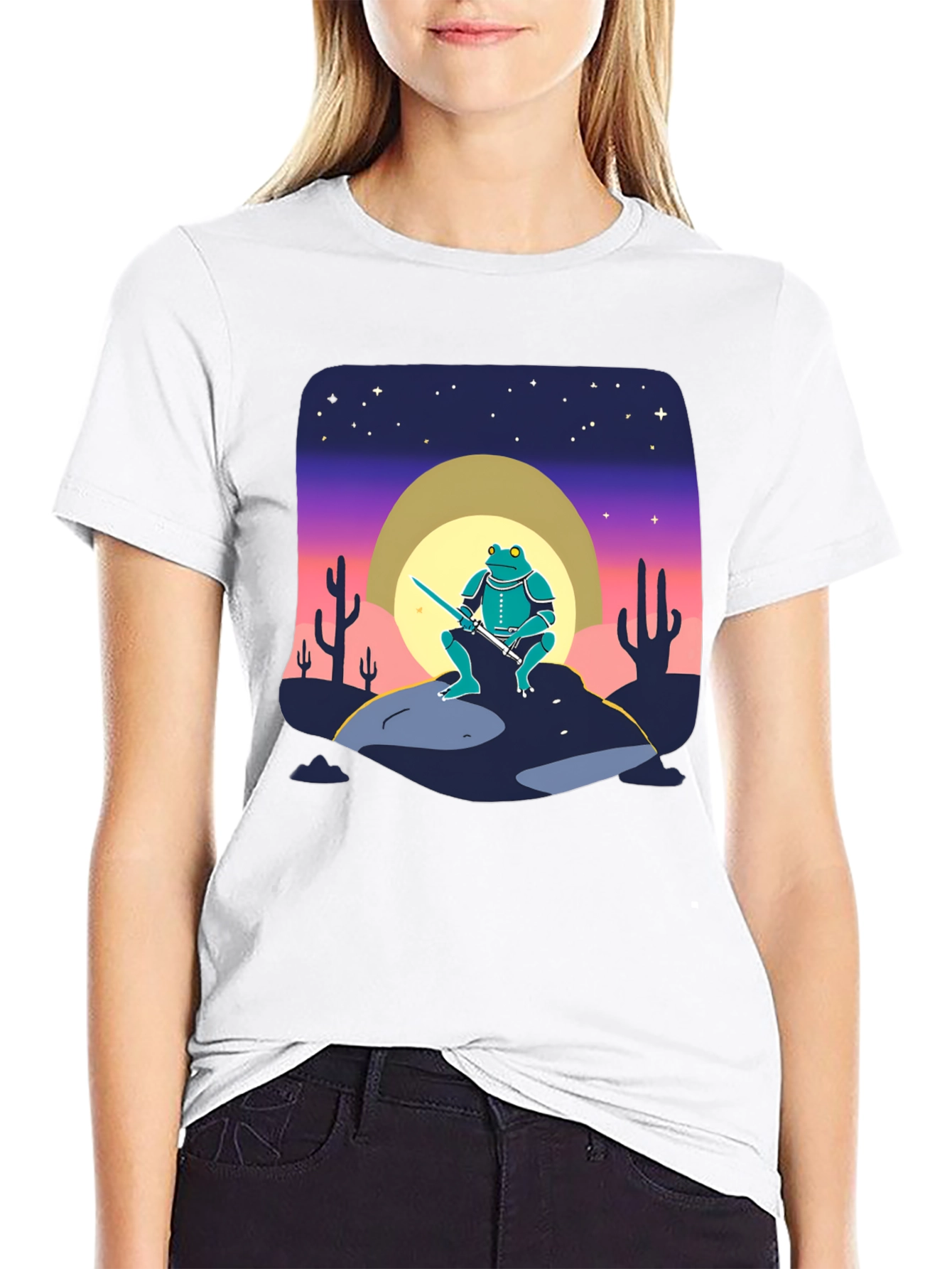 Frog Warrior T-Shirt: Desert Knight Design