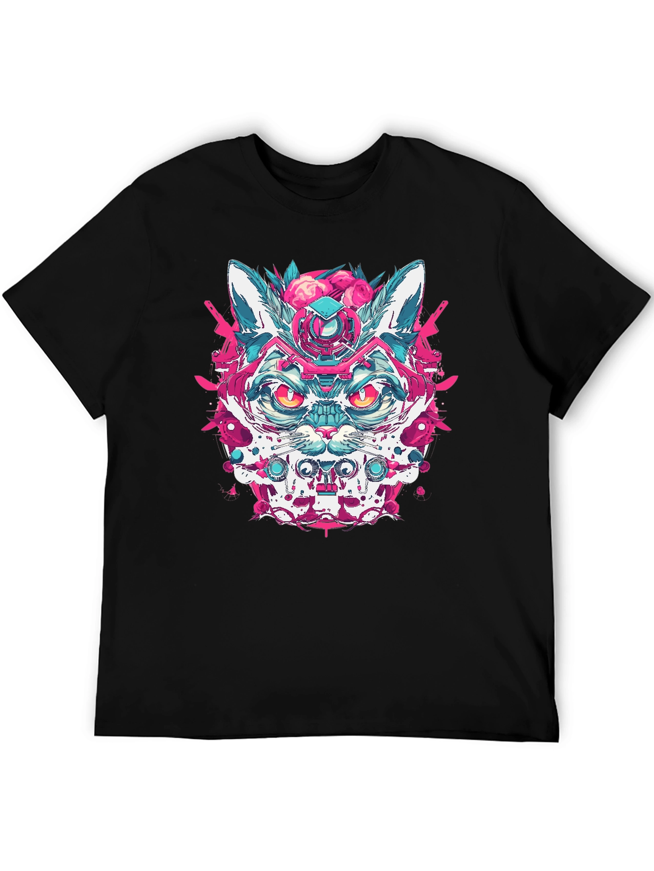 Cyberpunk Cat T-Shirt - Cool Graphic Tee