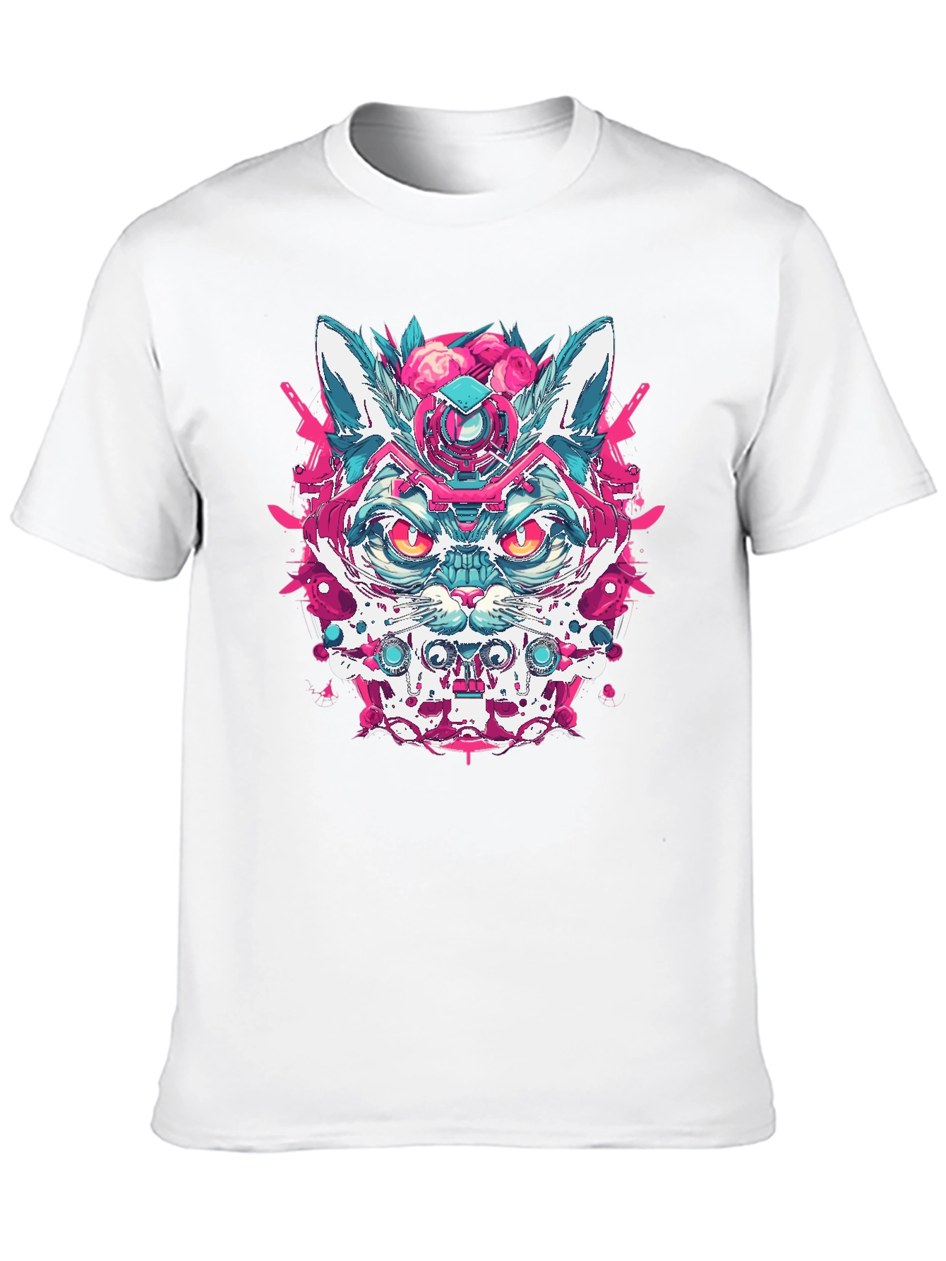 Cyberpunk Cat T-Shirt - Cool Graphic Tee