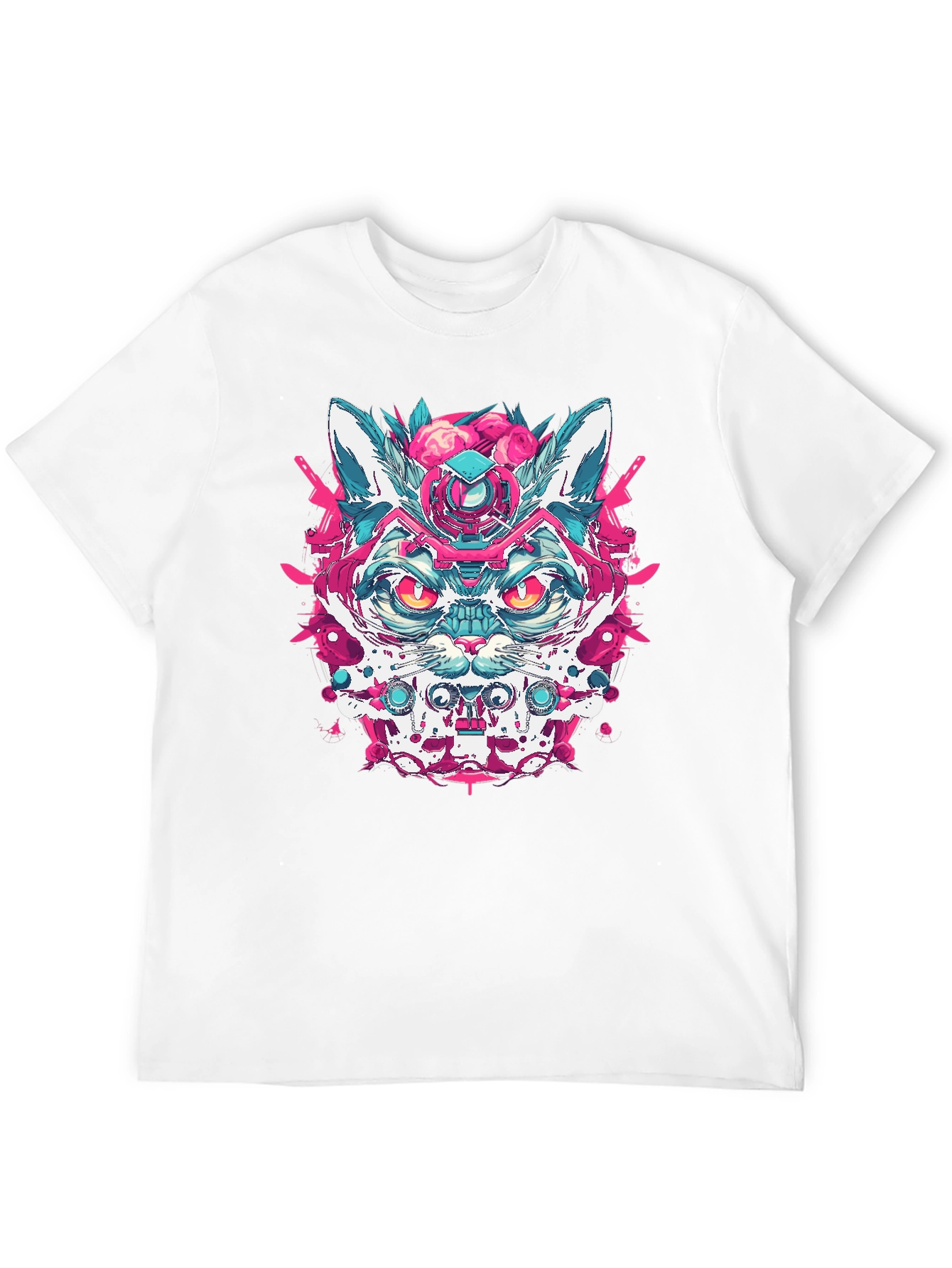 Cyberpunk Cat T-Shirt - Cool Graphic Tee