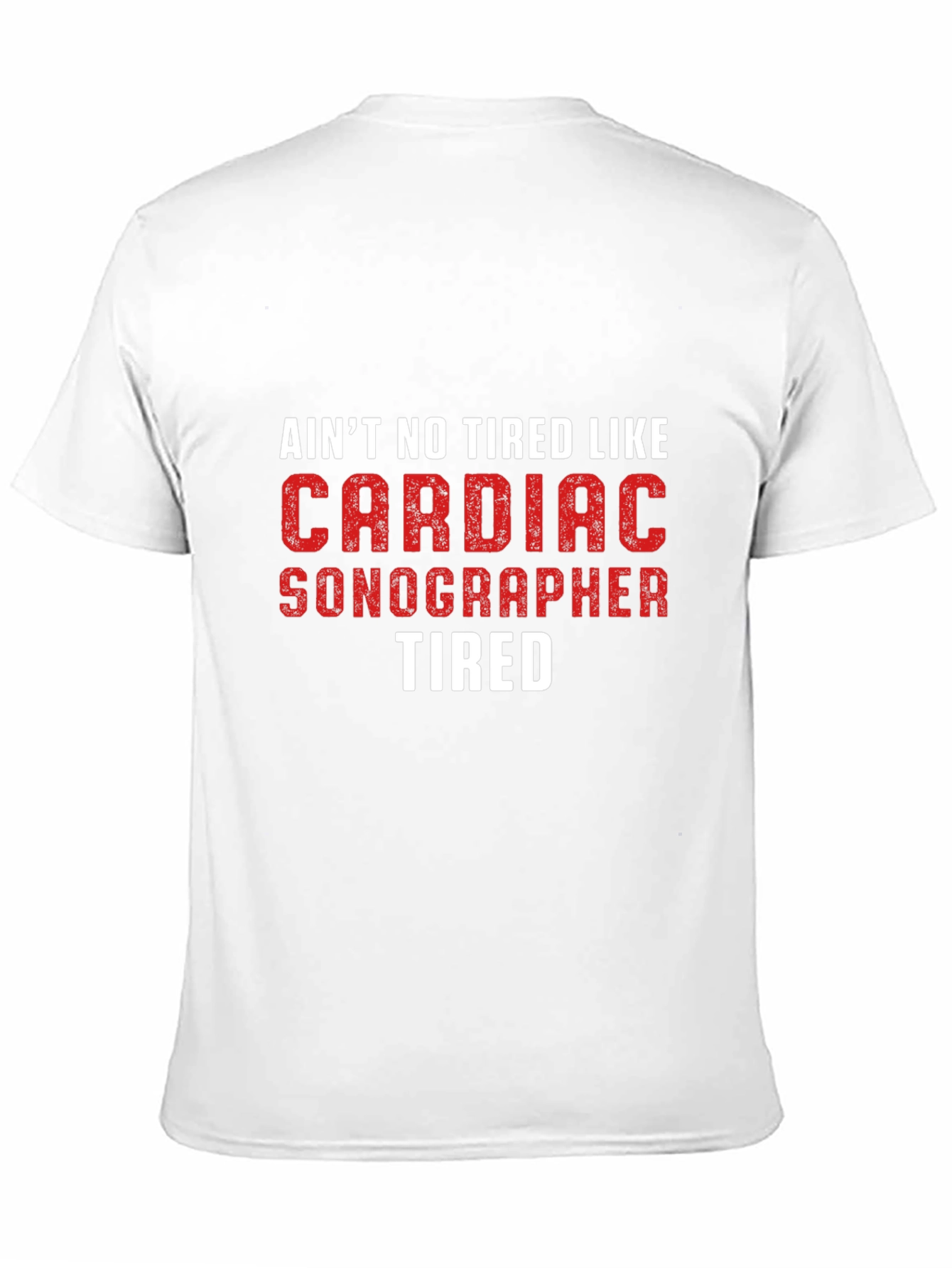 Cardiac Sonographer Tired Black T-Shirt