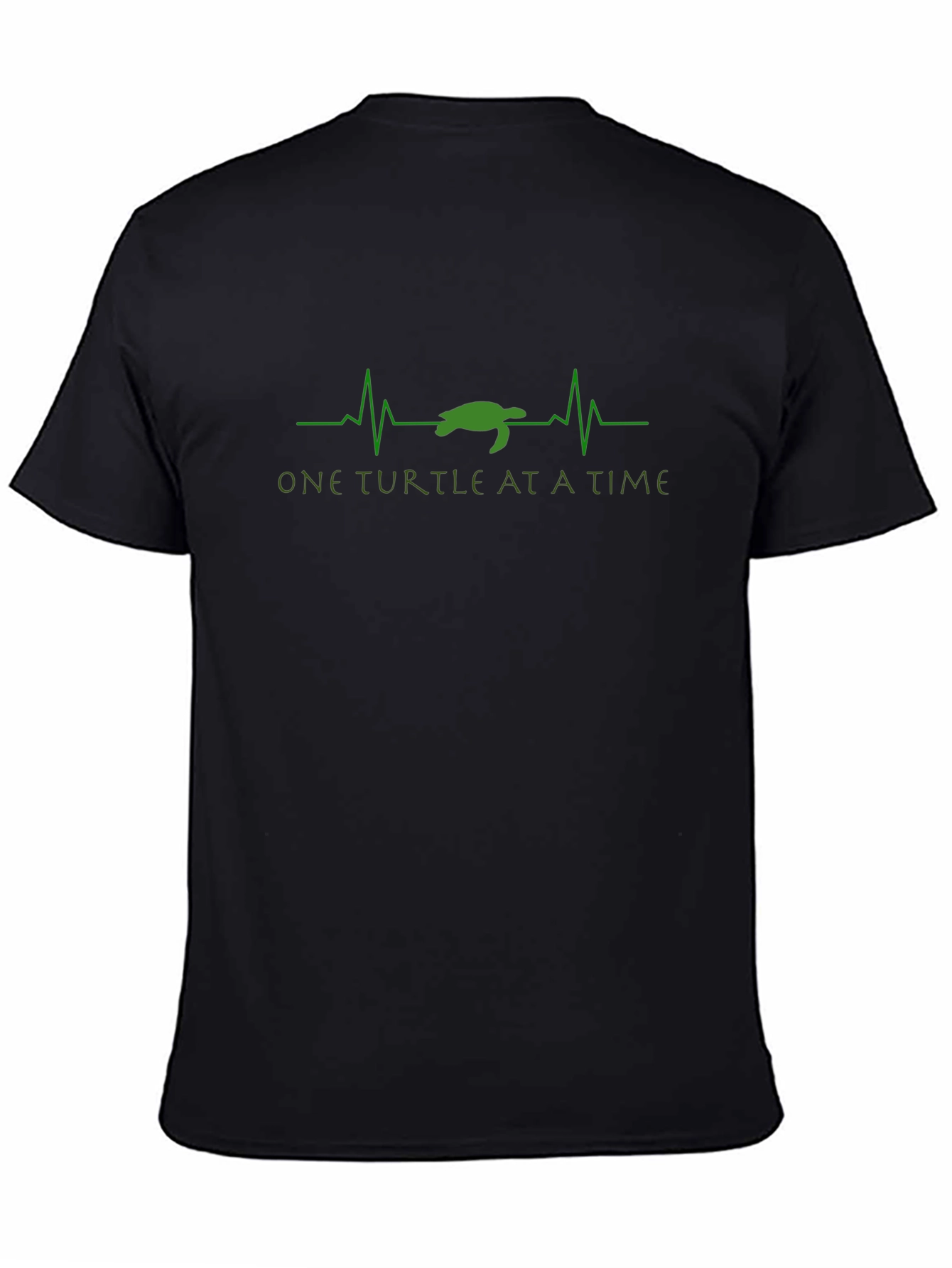 One Turtle At A Time Black Graphic Tee